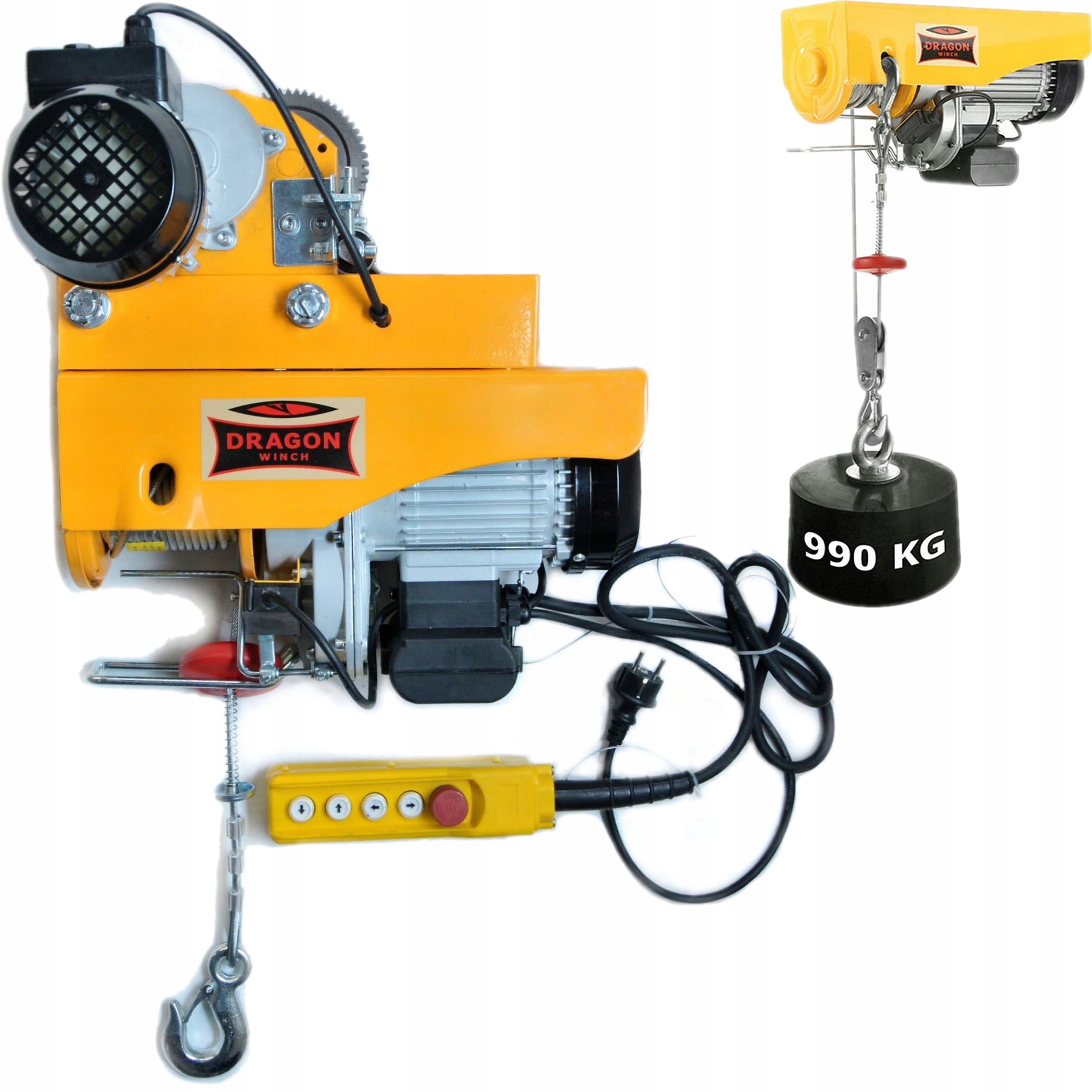 Premium Elektrický navijak 500/900KG 230V 6/12M automatický Dragon Winch