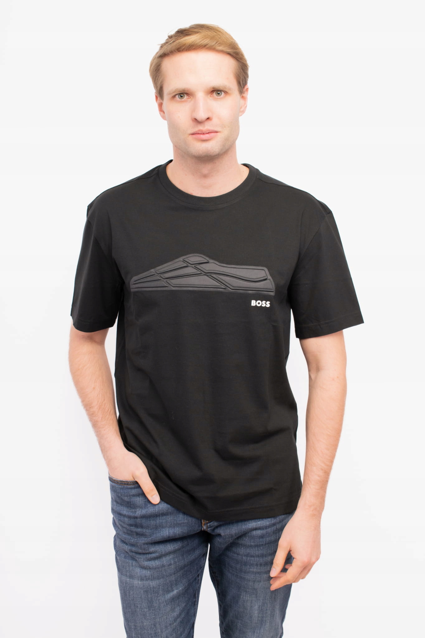 Pánské tričko Boss 50506339 černé S