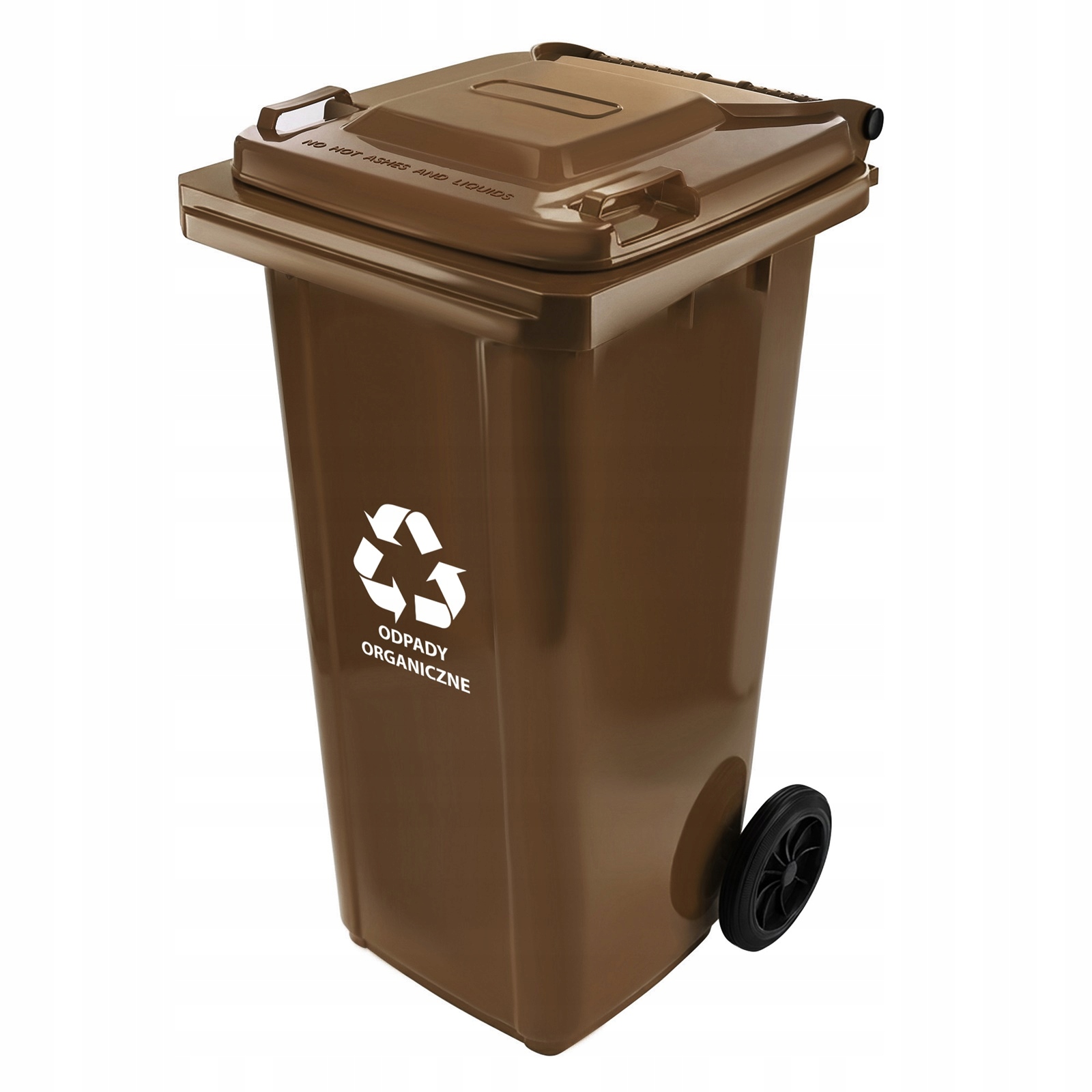 Kontener bio 120 litrów brązowy kosz do segregacji odpadów organicznych