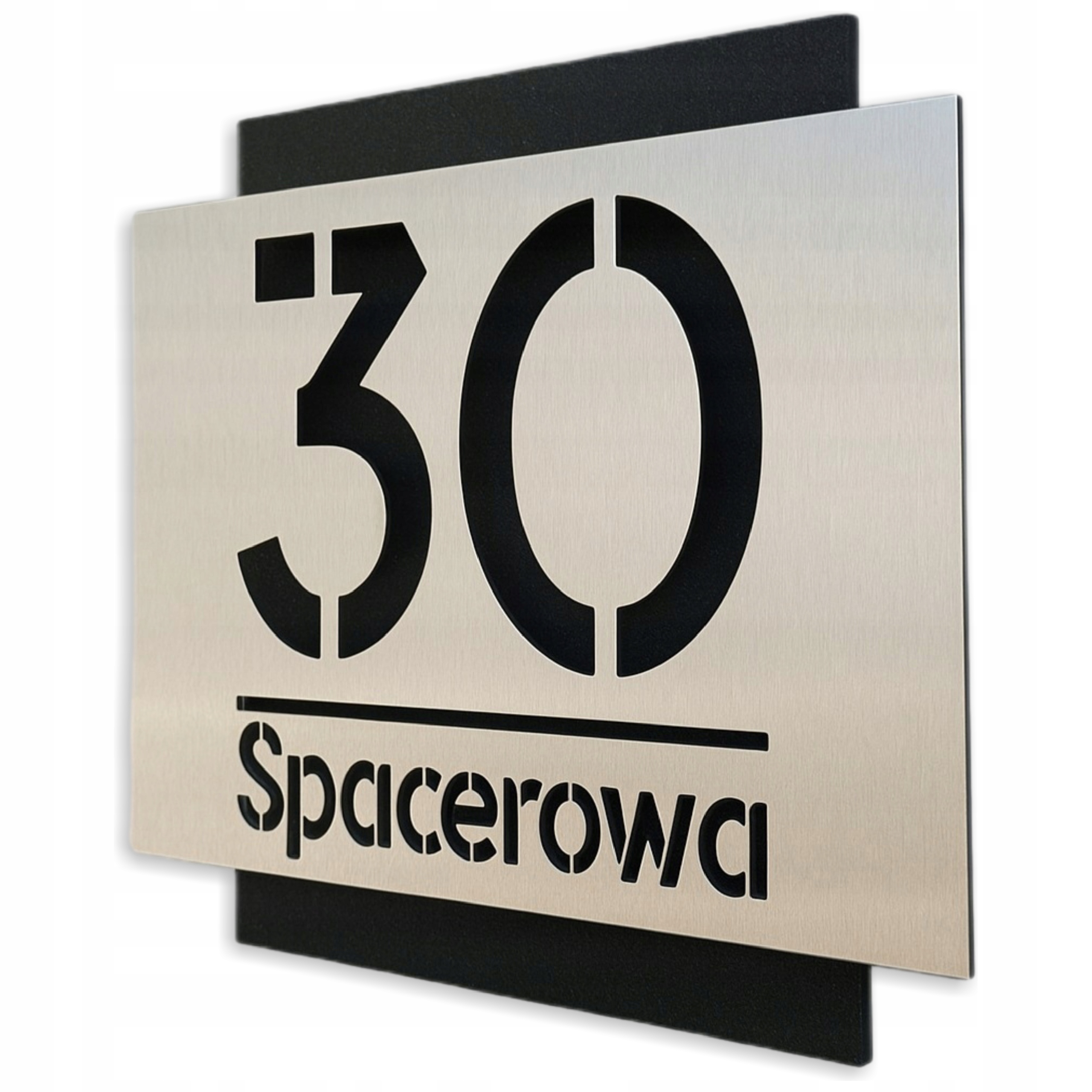 Adresní tabulka nerezová ocel 40x32 cm číslo domu ulice vyřezaná laserem