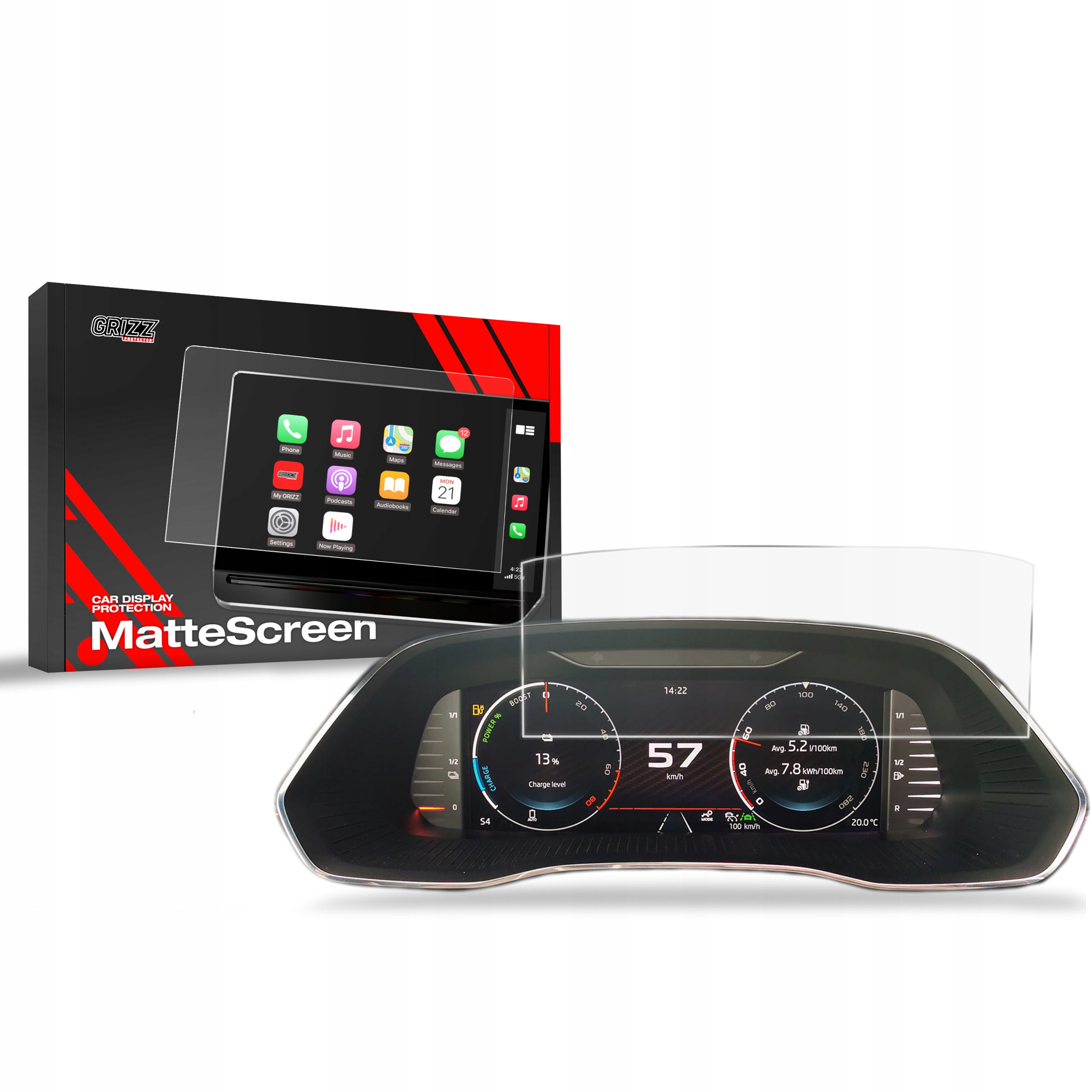 Folia Antyodciskowa do Skoda Kodiaq Virtual Cockpit 10,25" (2021-2025)