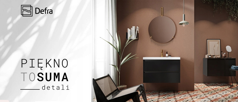 Szafka Murcia czerwona wisząca pod umywalkę 60 cm Marka Defra