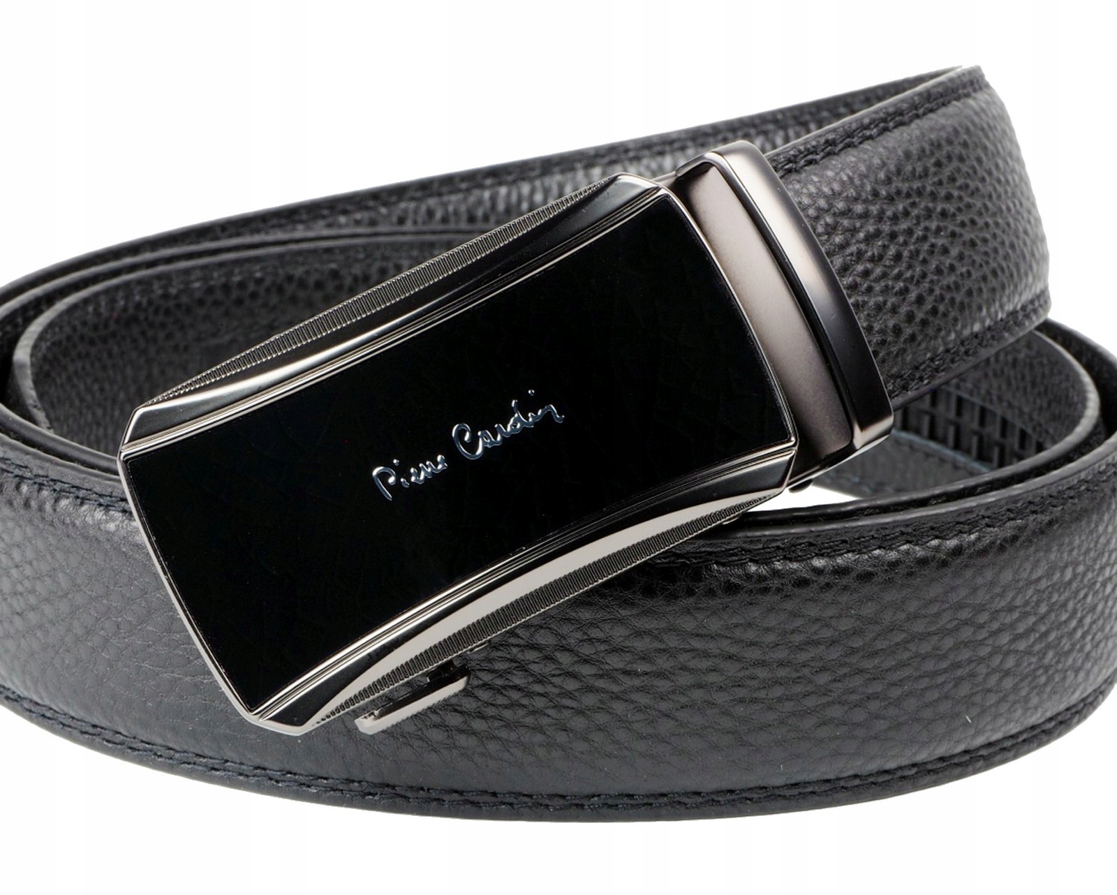 Pierre Cardin Skórzany Pasek Męski Klamra Automat Pudełko