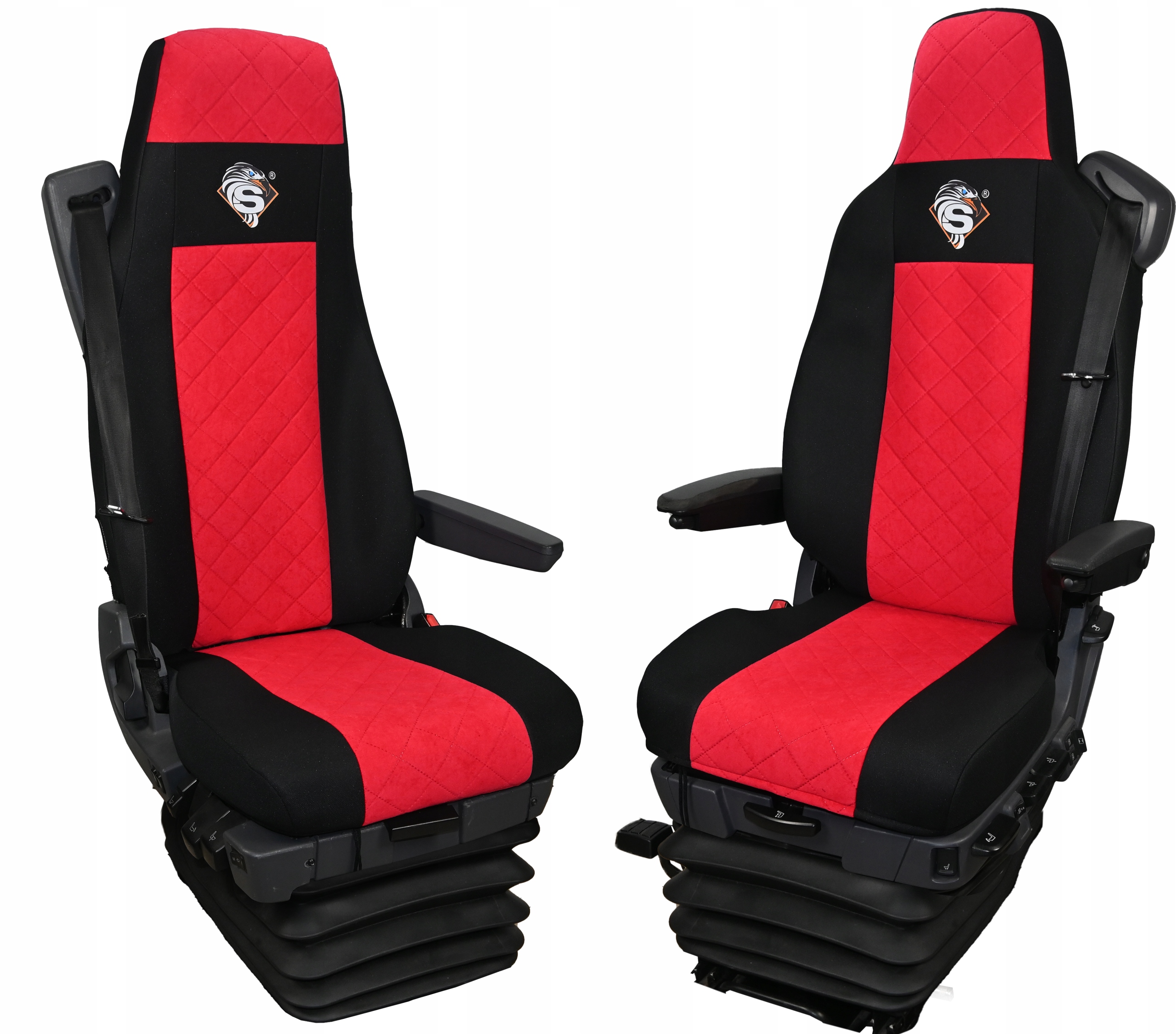 Pokrowce na fotele SCANIA R od 2013, S od 2017 - KONFIGURACJA E - CZERWONY