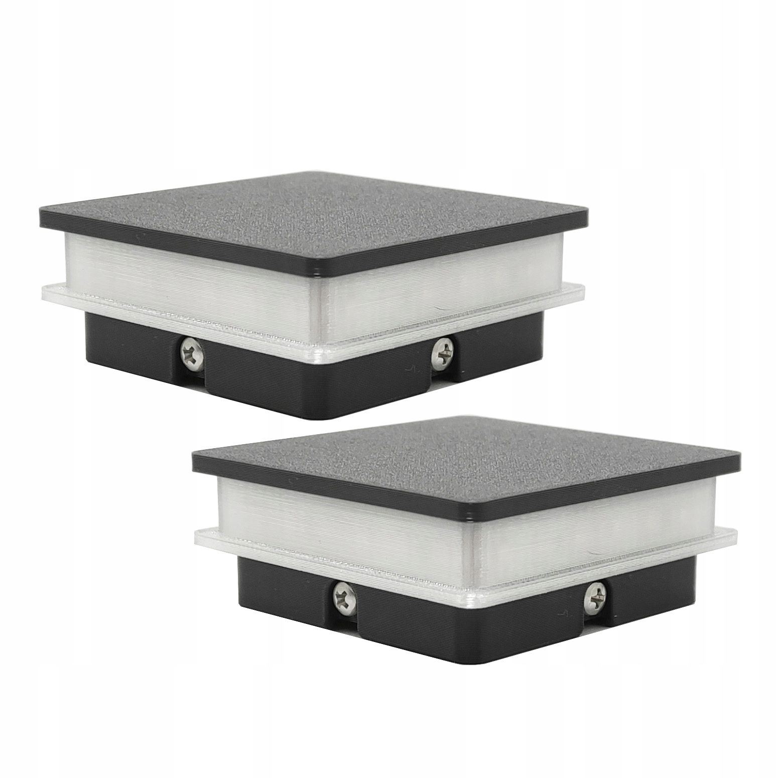 2x Lampa LED słupka 100x100mm 12v ANTRACYT słupek ogrodzeniowy, oświetlenie