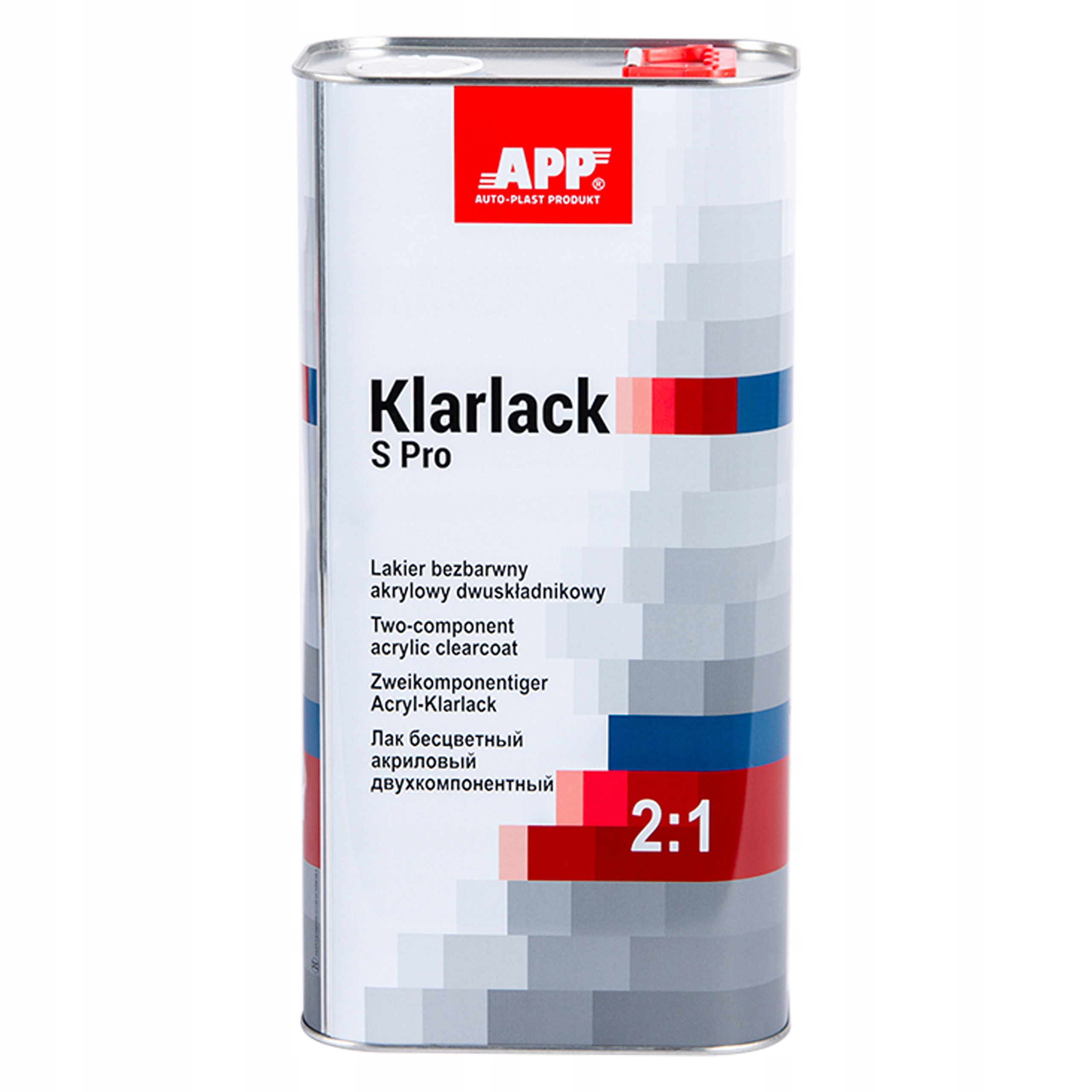 App Klarlack S Pro Lakier bezbarwny akrylowy dwuskładnikowy 5L