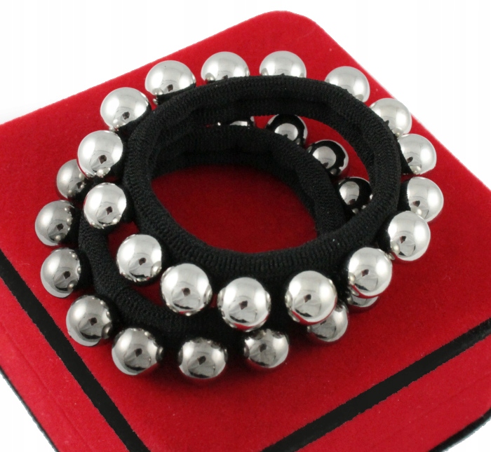 GUMKI DO WŁOSÓW PEREŁKI LUX 2 SZTUKI SILVER