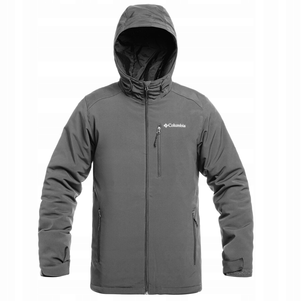 Trekingová bunda s kapucí Columbia Gate Racer II Softshell Grey S
