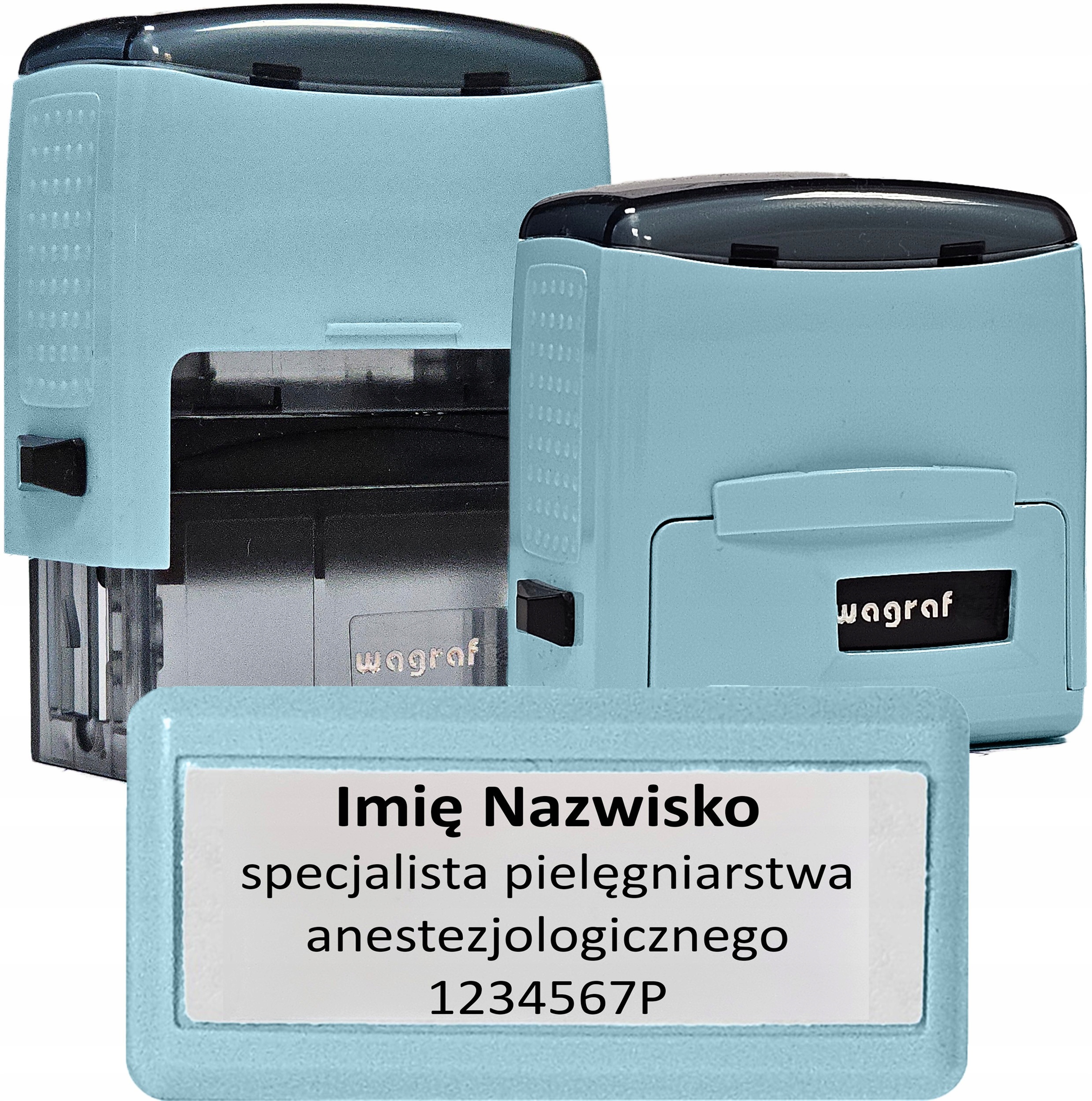 Фирменный, именной, медицинский штамп - ваш логотип-Wagraf B2s до 4 строк