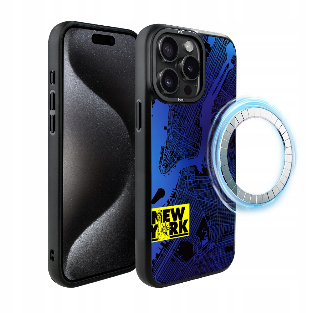 Matný Pouzdro Ibizu DropGuard s MagSafe pro iPhone 15 Pro Max, New York