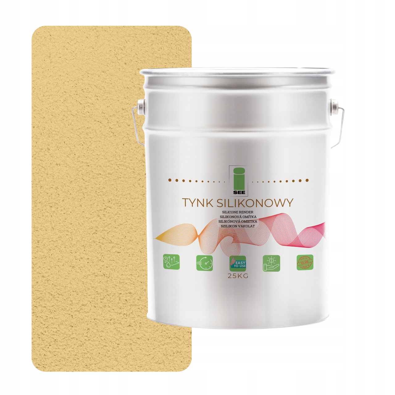 Silikónová Fasádna Omietka Vonkajšia Žltá Bledá 1.0 MM Prémiová 25 Kg
