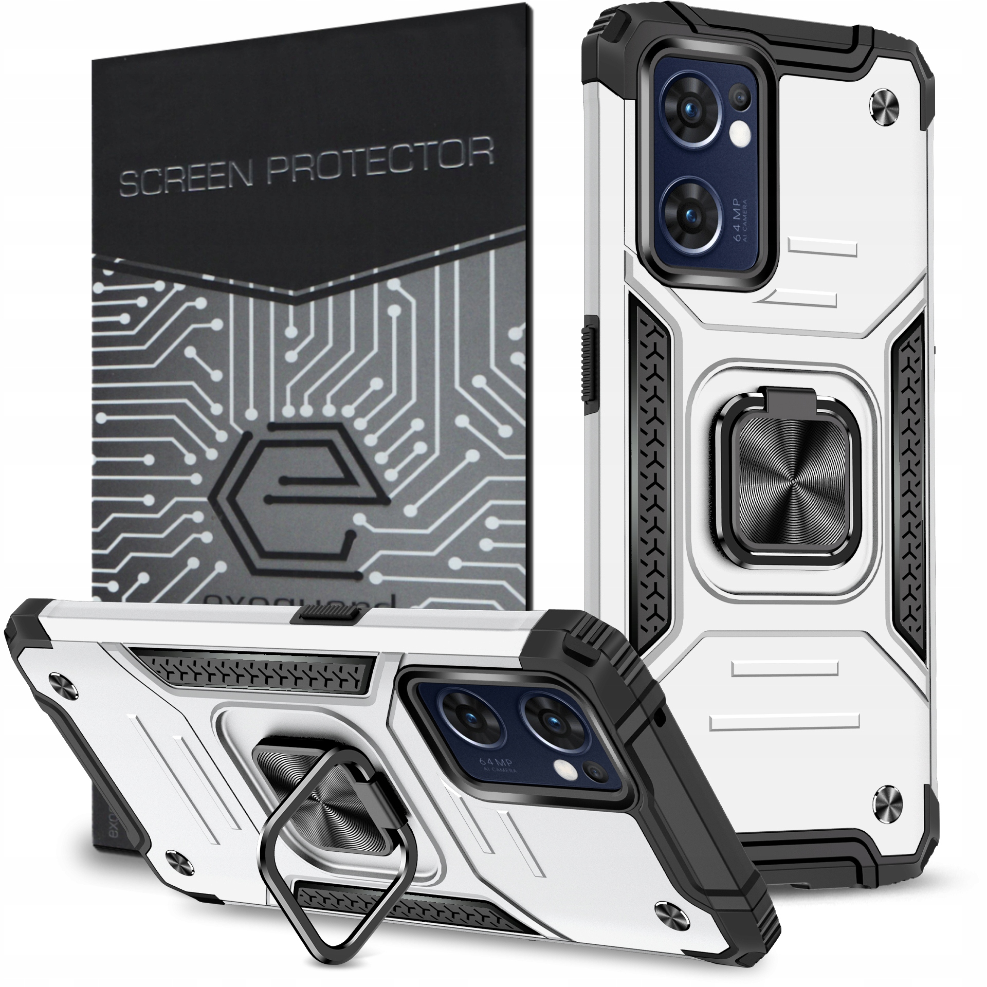 

Etui Pancerne Obudowa Case+szkło do Oppo Reno 7 5G