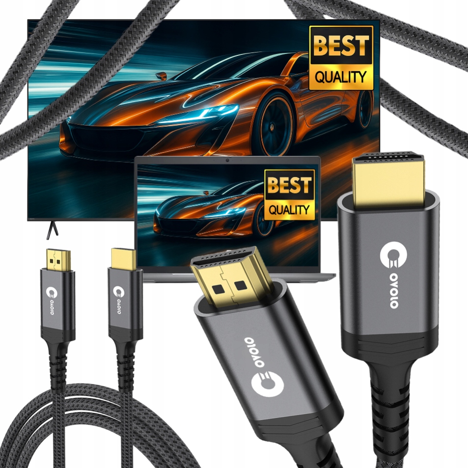 Kabel HDMI 4m 2.0 4K UHD do Telewizora Przewód High Speed z Oplotem