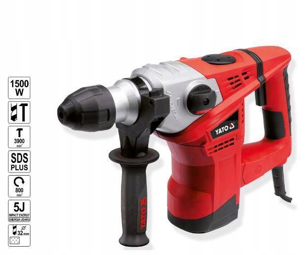 Młotowiertarka Sds Plus Sieciowe Komfort Udar3900 5J 1500w230V BetonKamień