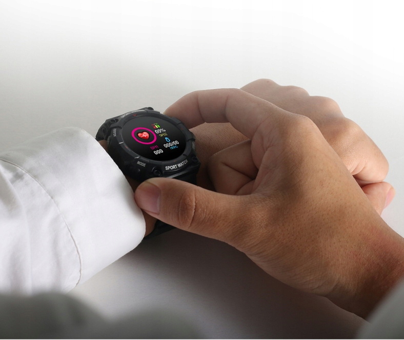 SMARTWATCH zegarek SMARTBAND Pulsometr Krokomierz Wodoszczelność 30m = WR30