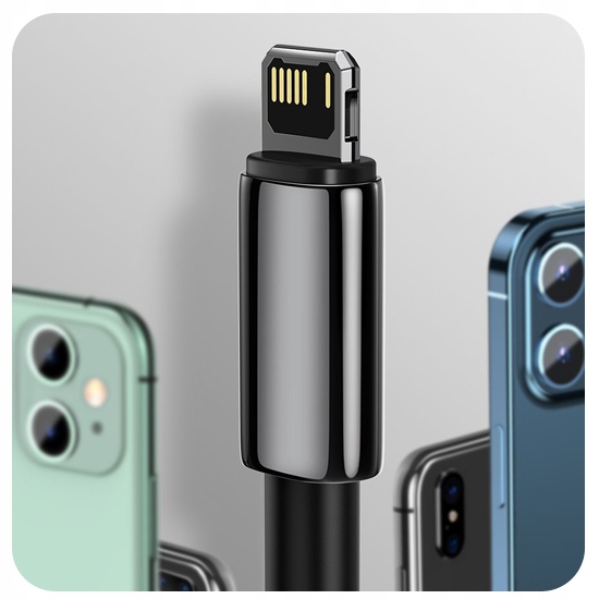 Baseus Kabel Przewód USB Lightning iPhone 2,4A 2m Zgodność ze standardem Quick Charge 1.0 Quick Charge 2.0 Quick Charge 3.0