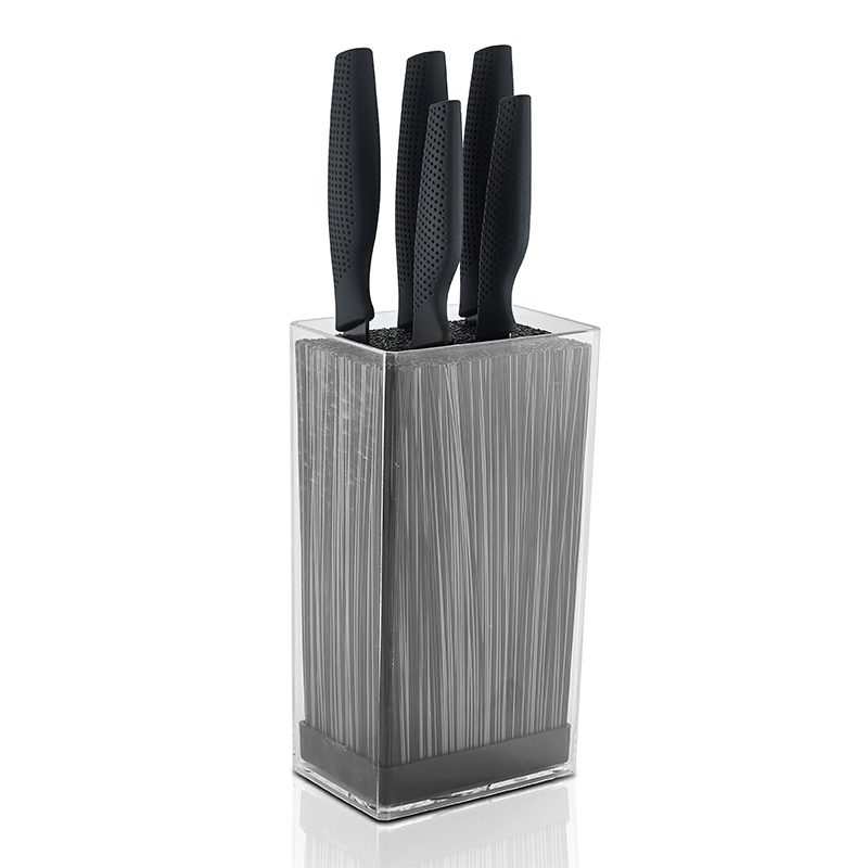 Zestaw noży 5 sztuk stojak powłoka nieprzywierająca