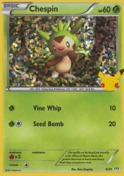 Karta MCD25 Chespin holo 6/25