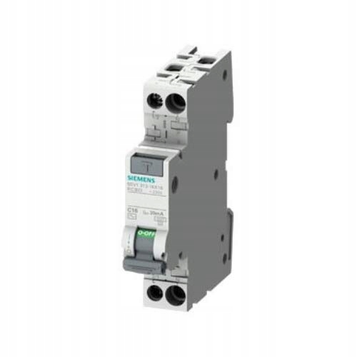 Siemens Diferenciální proudový spínač Rccb 6A 30mA 1P+N 4,5kA 5SV1313-1KK06