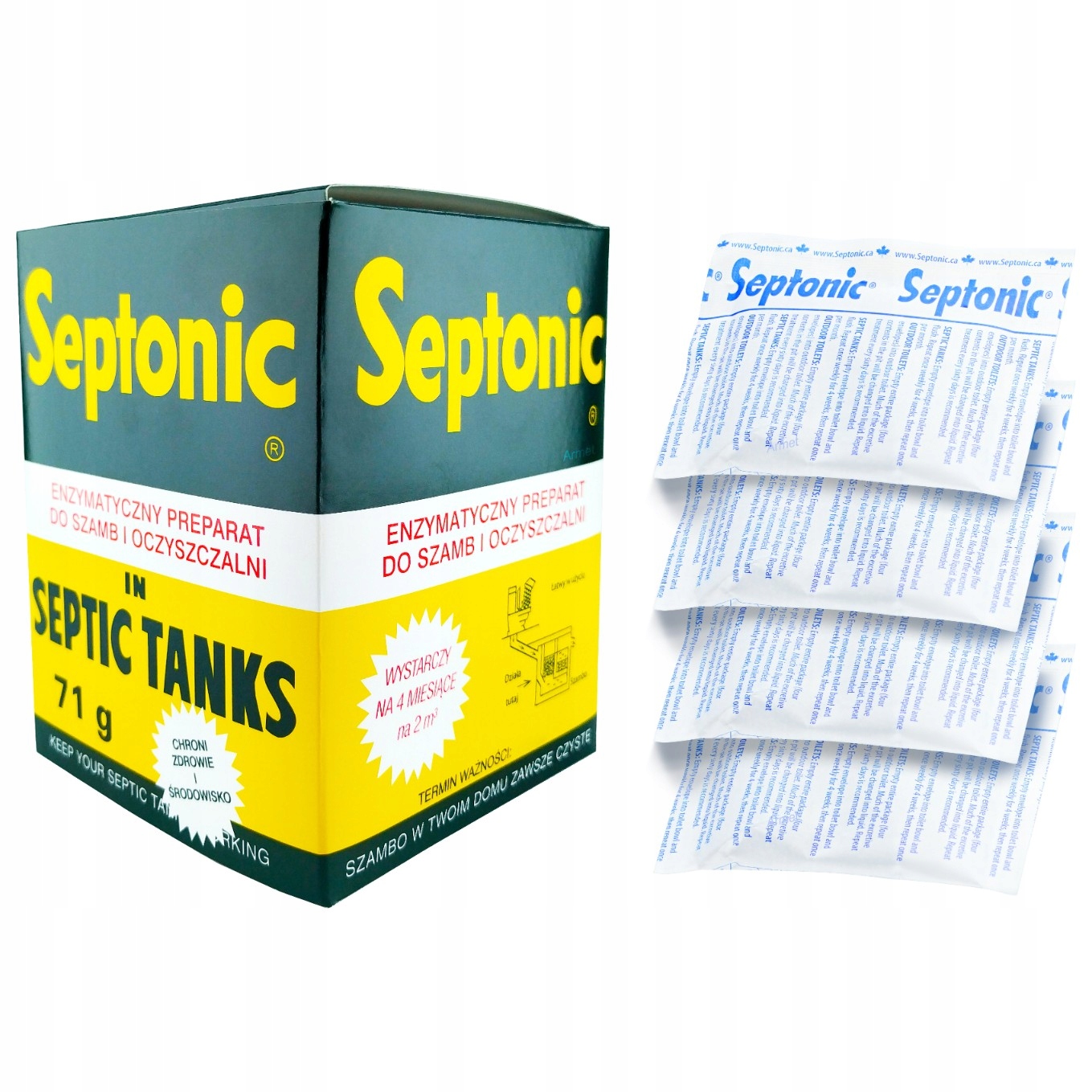 

Aktywator Septonic do szamb i oczyszczalni 71g