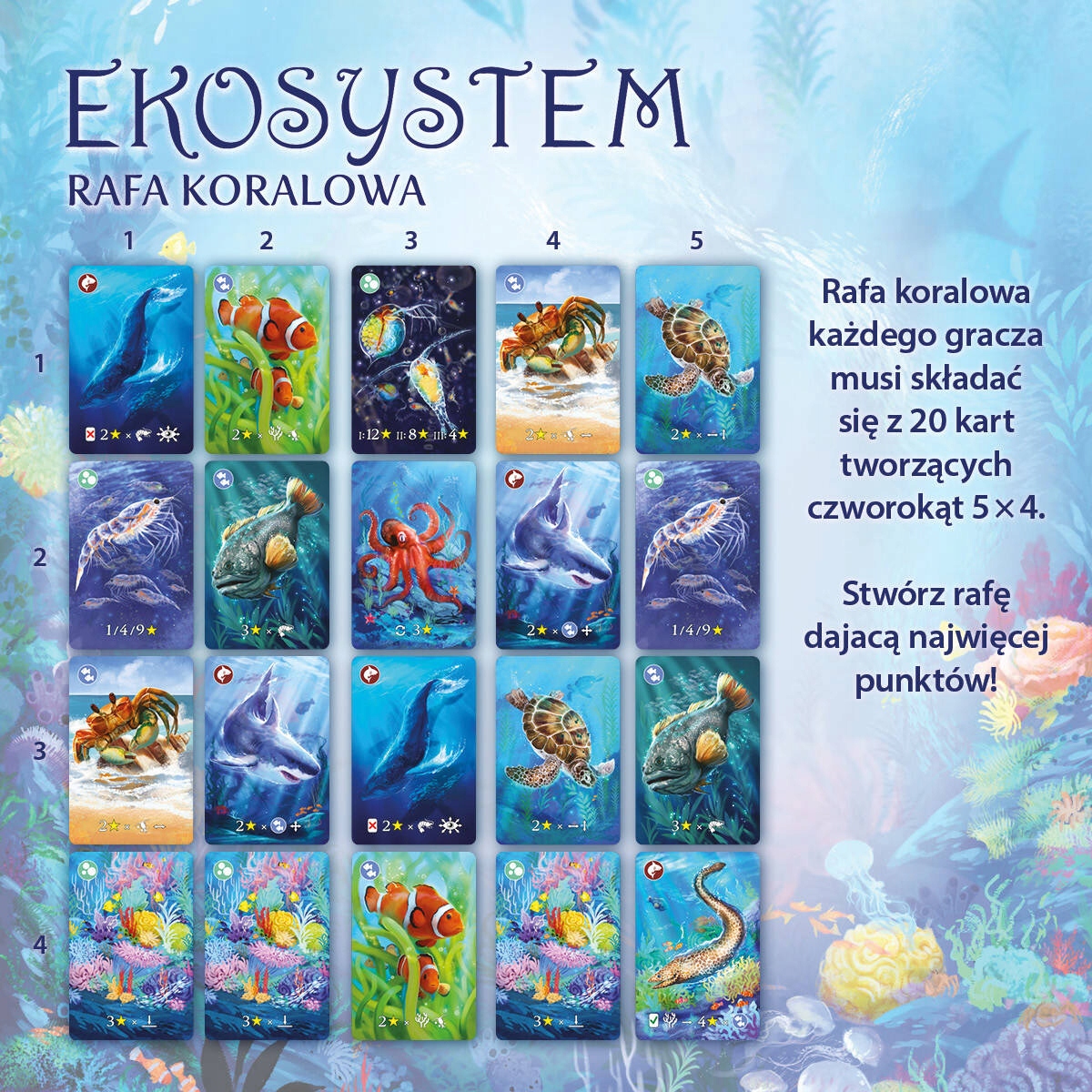 EKOSYSTEM 2 EDYCJA gra planszowa ekologiczna +DODATEK ROZSZERZENIE 13 KART Typ Podstawa