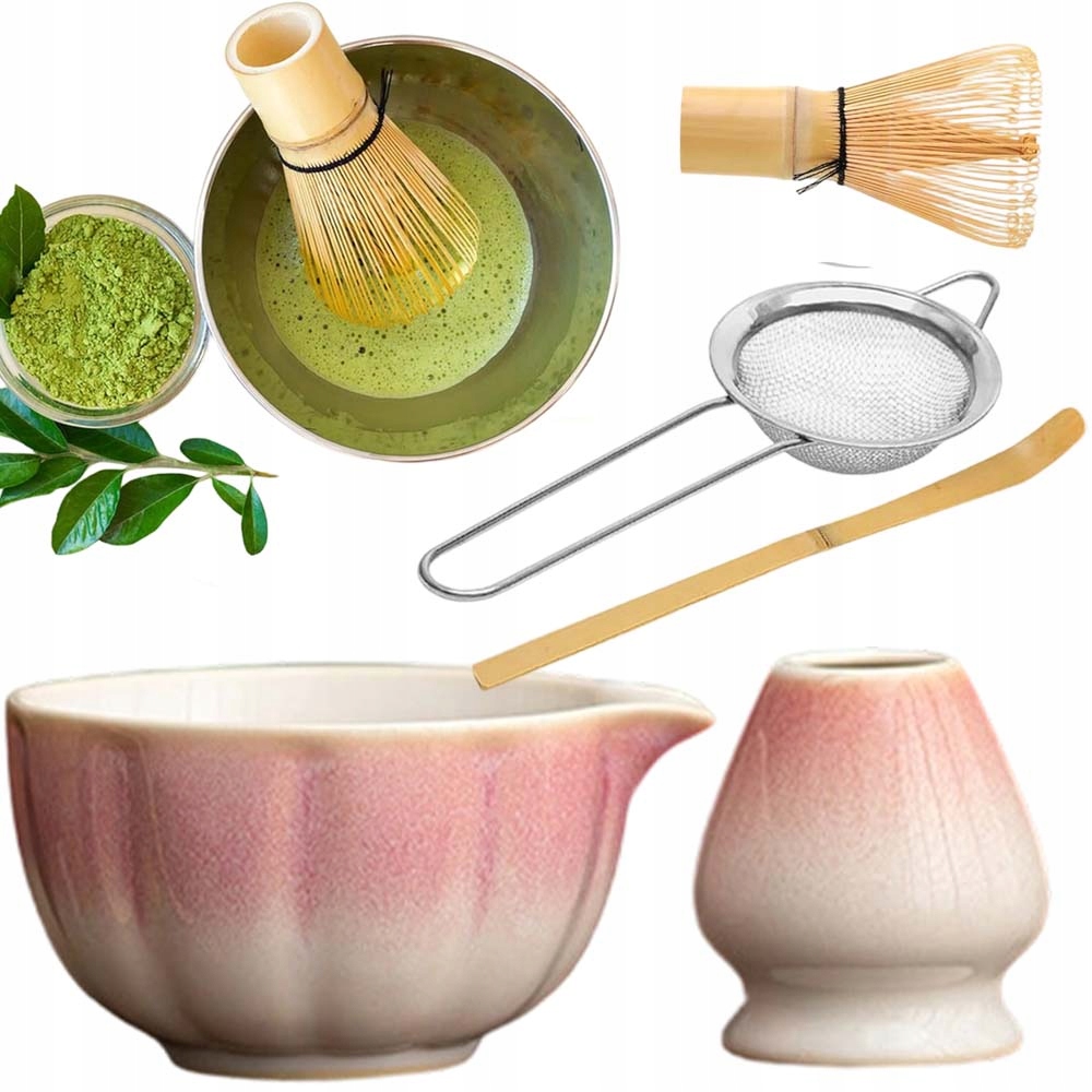 Levně Dárková Bambusová Sada 5V1 Na Čaj Matchy Chashaku Metla Lžíce