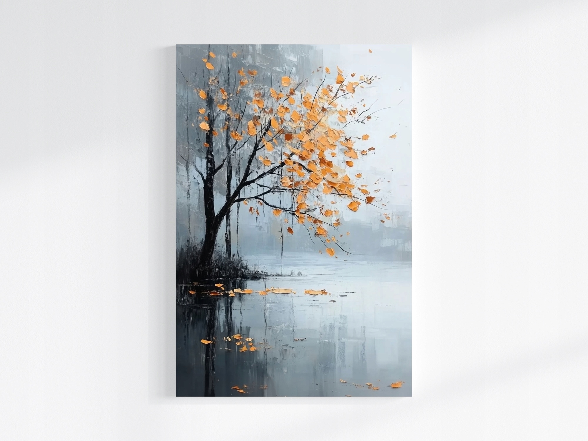 Obraz Na Plátně Canvas Krajina Příroda Imprese Podzim Strom Déšť 80x120
