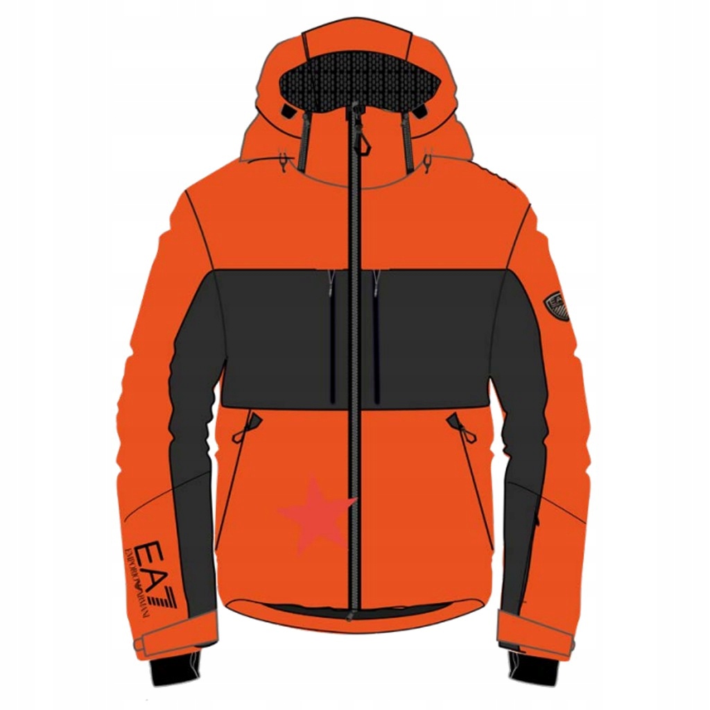 Kurtka EA7 Emporio Armani Kitzbuhel Protectum7 Jkt Pomarańczowa roz. M