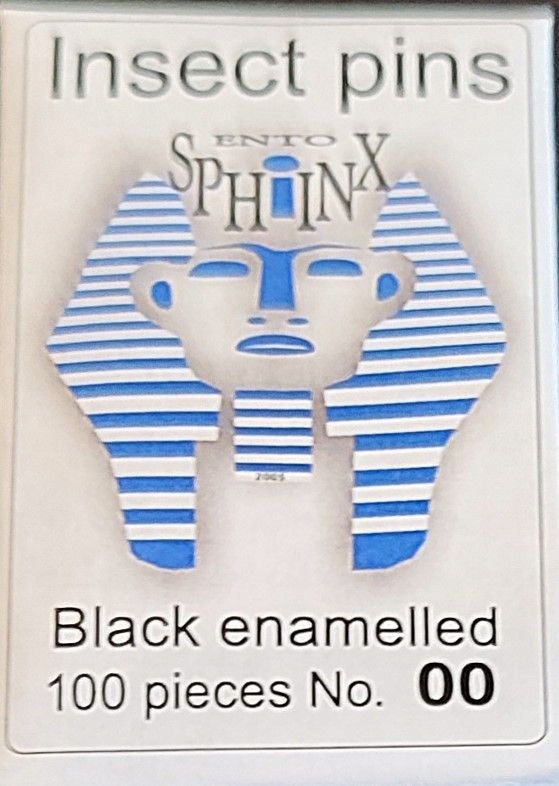 Szpilki entomologiczne czarne nr. 00 marki SPHINX.