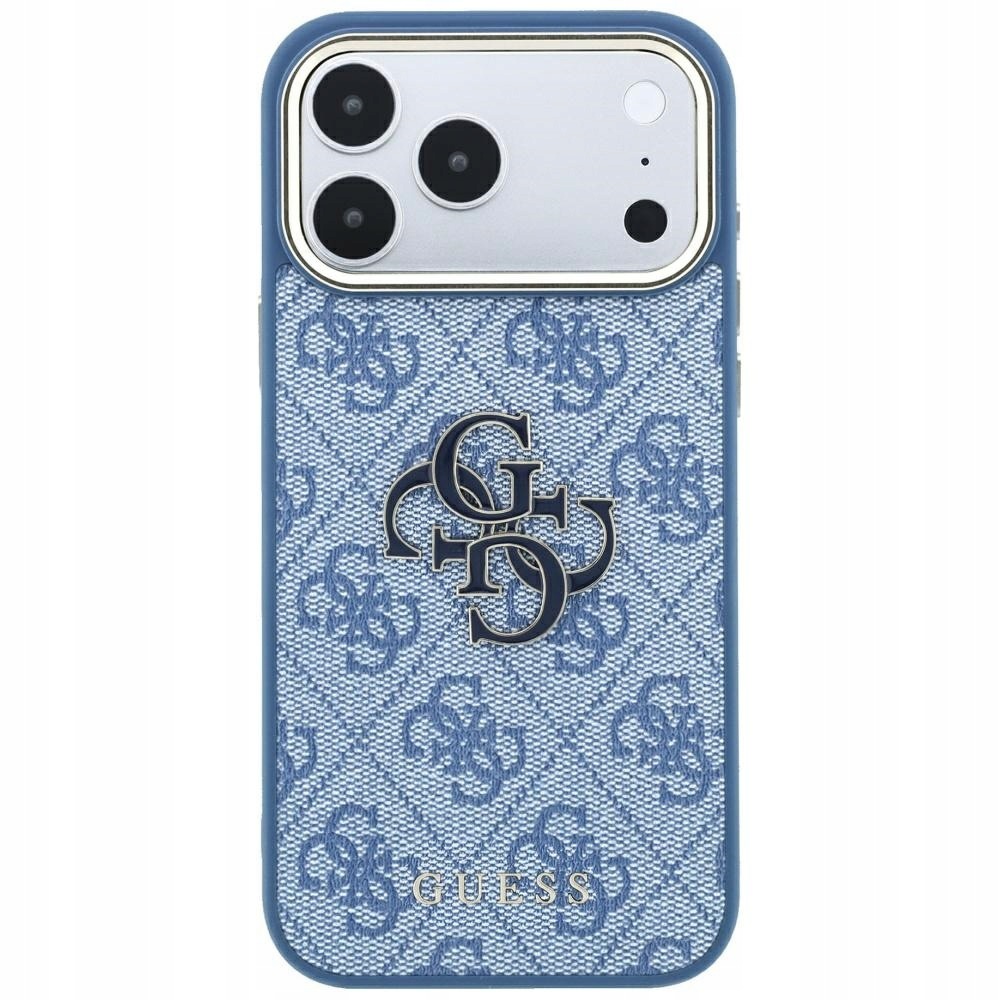 Pouzdro Guess 4G & Big Resin Logo pro iPhone 18 Pro 17 Pro světle modré
