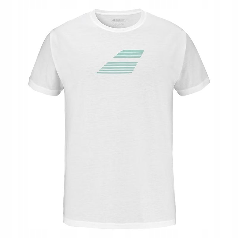 Pánské tenisové tričko Babolat Exercise Big Flag Tee Men White/white L