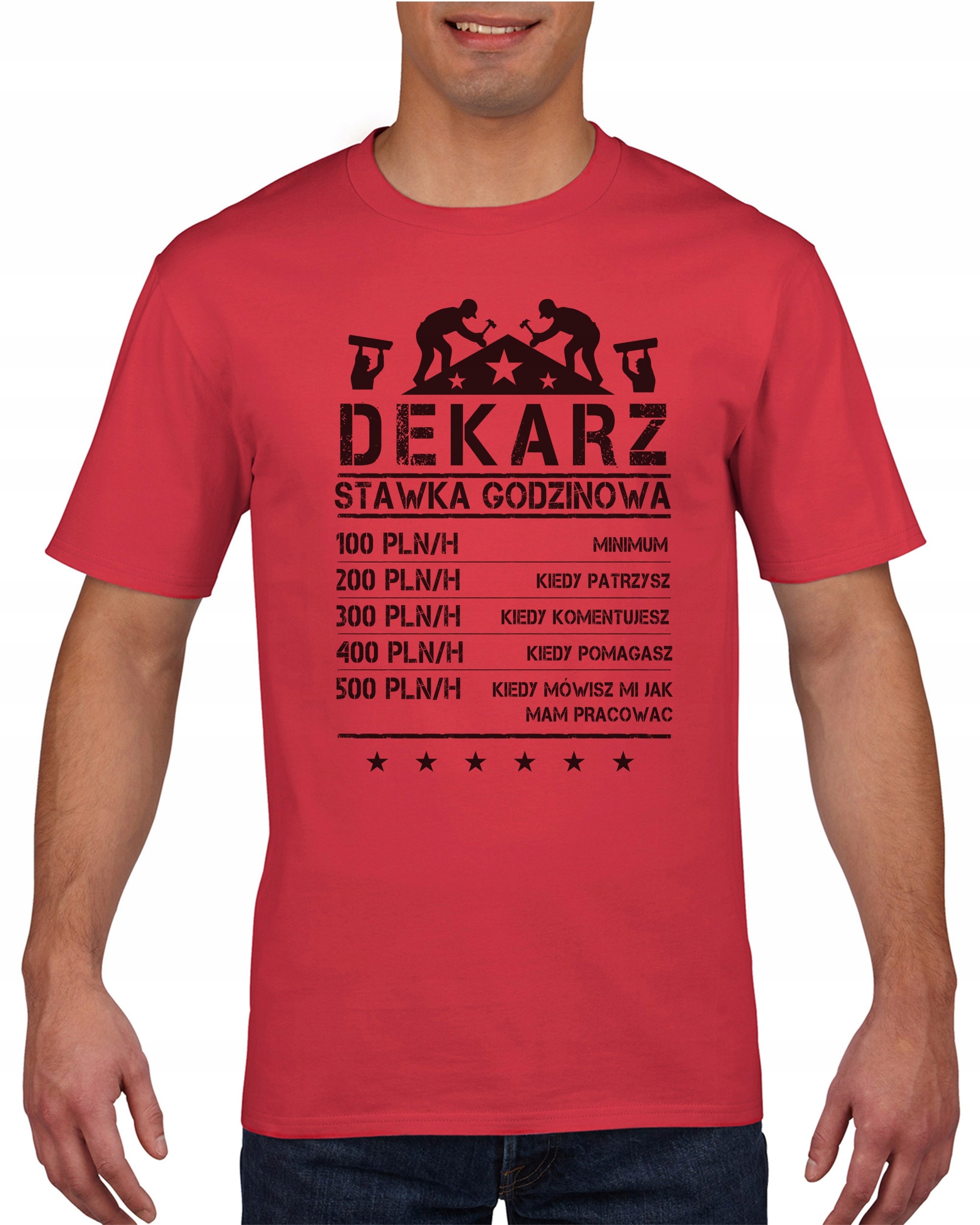 

Koszulka męska Dekarz stawka godzinowa S