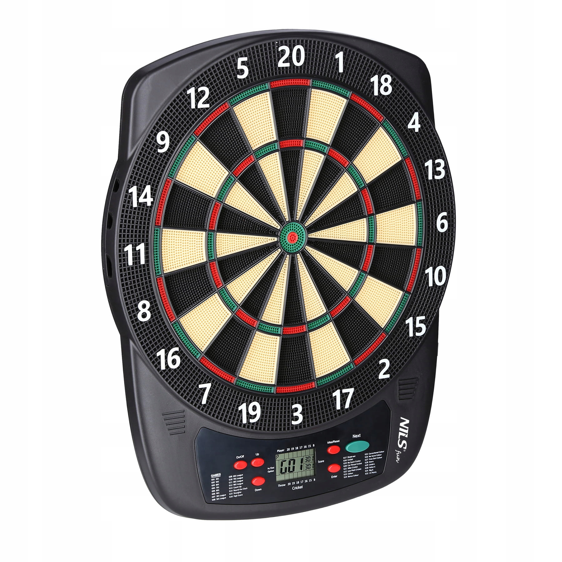 Gra Elektroniczna Dart Tarcza Nils Fun Zestaw 6 Rzutek 32 Gry Wyświetlacz
