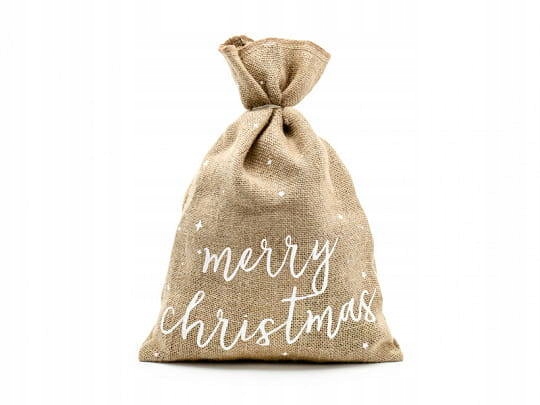 

Worek jutowy merry christmas 30 x 42 cm