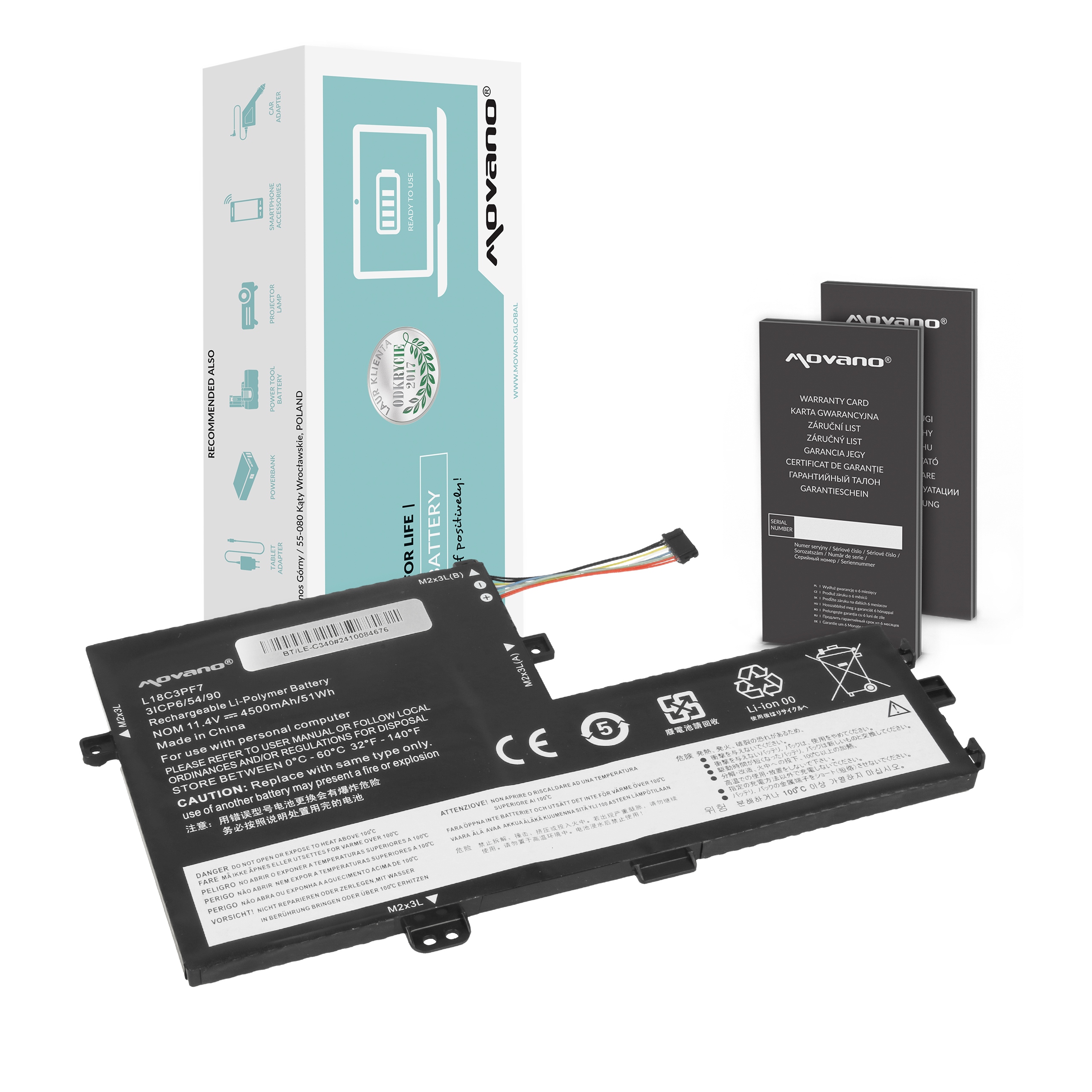 Bateria L18C3PF7 do Lenovo IdeaPad S340-14IML 15IWL 15API C340-15IWL 15IIL
