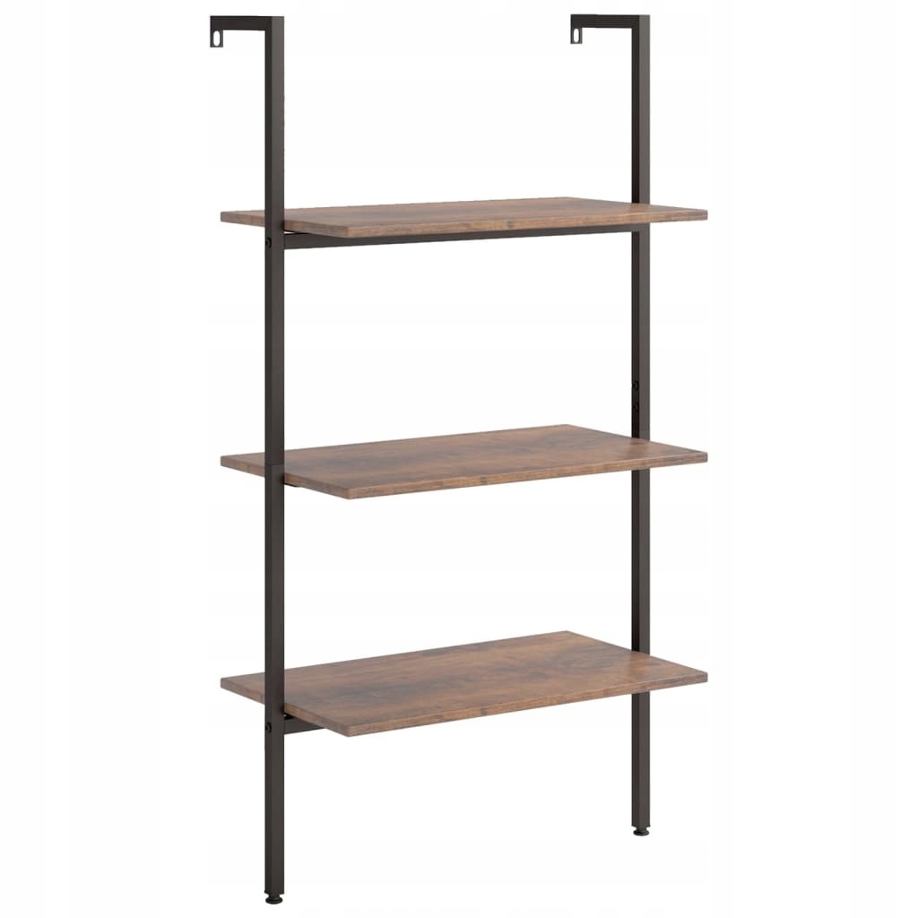 REGAŁ DRABINA Z 3 PÓŁKAMI CIEMNOBRĄZOWO-CZARNY, 64 Marka VidaXL