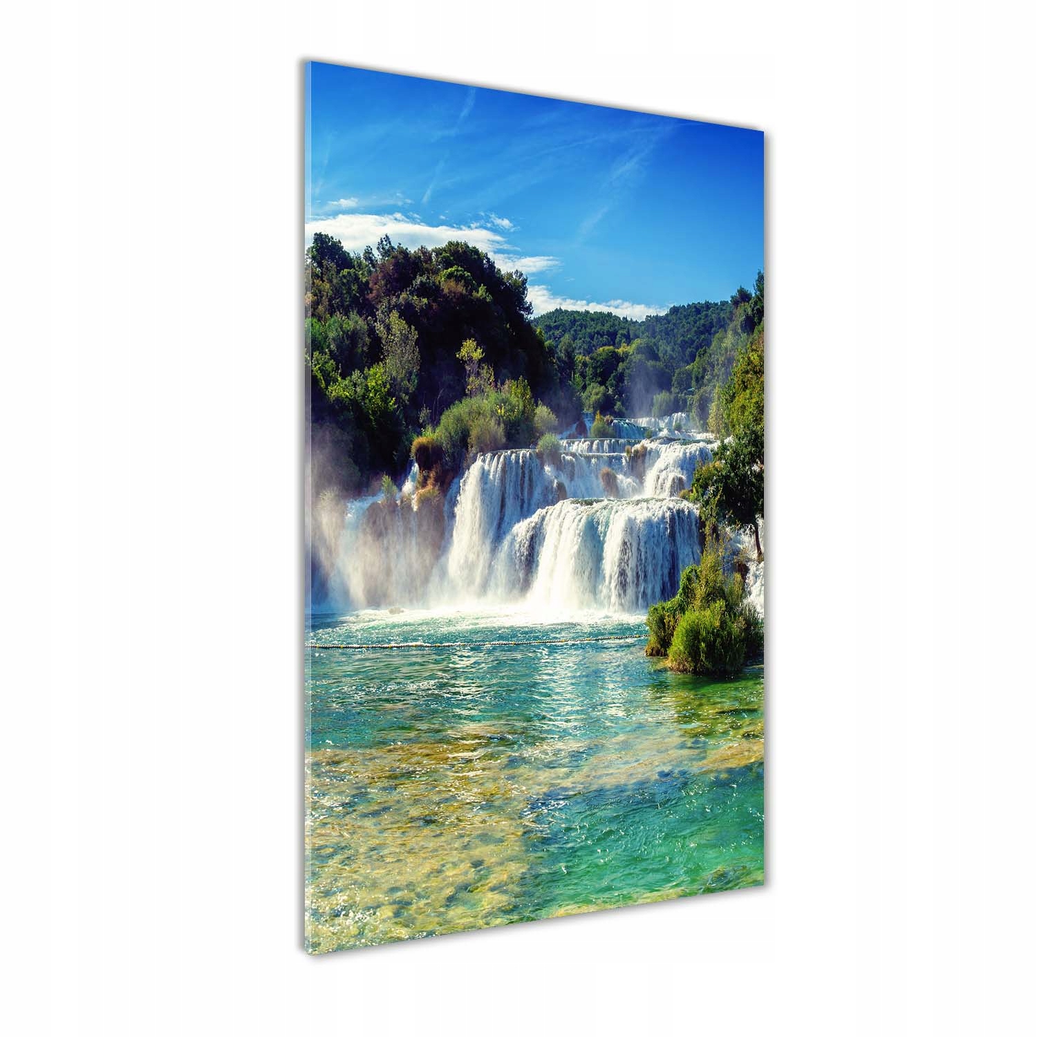 Akrylový obraz do obývacího pokoje Vodopád Krka 70x140