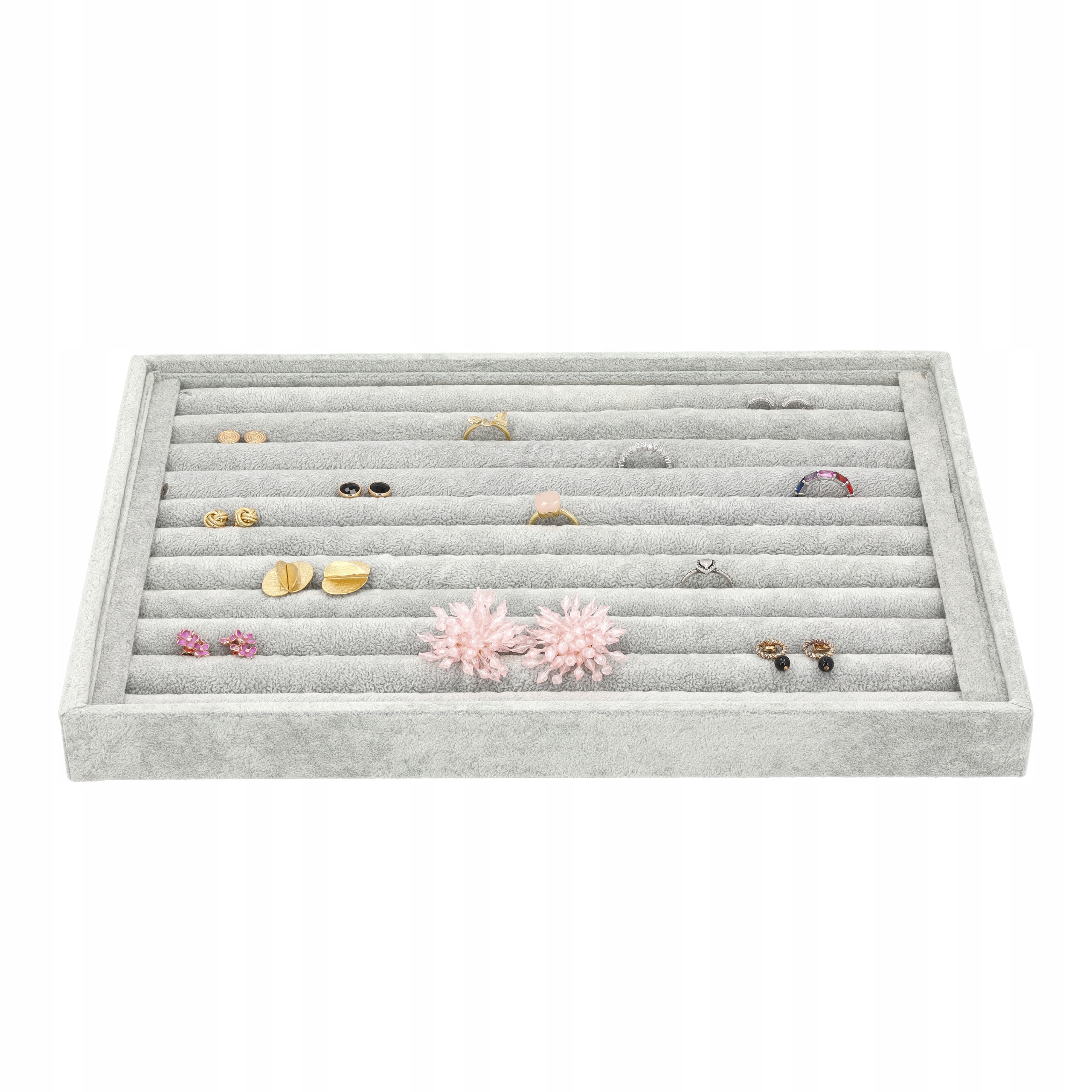 TACA EKSPOZYTOR PUDEŁKO NA PIERŚCIONKI KOLCZYKI BIŻUTERIĘ ELEGANCKA ETUI Y3 Model EKSPOZYTOR NA PIERŚCIONKI KOLCZYKI