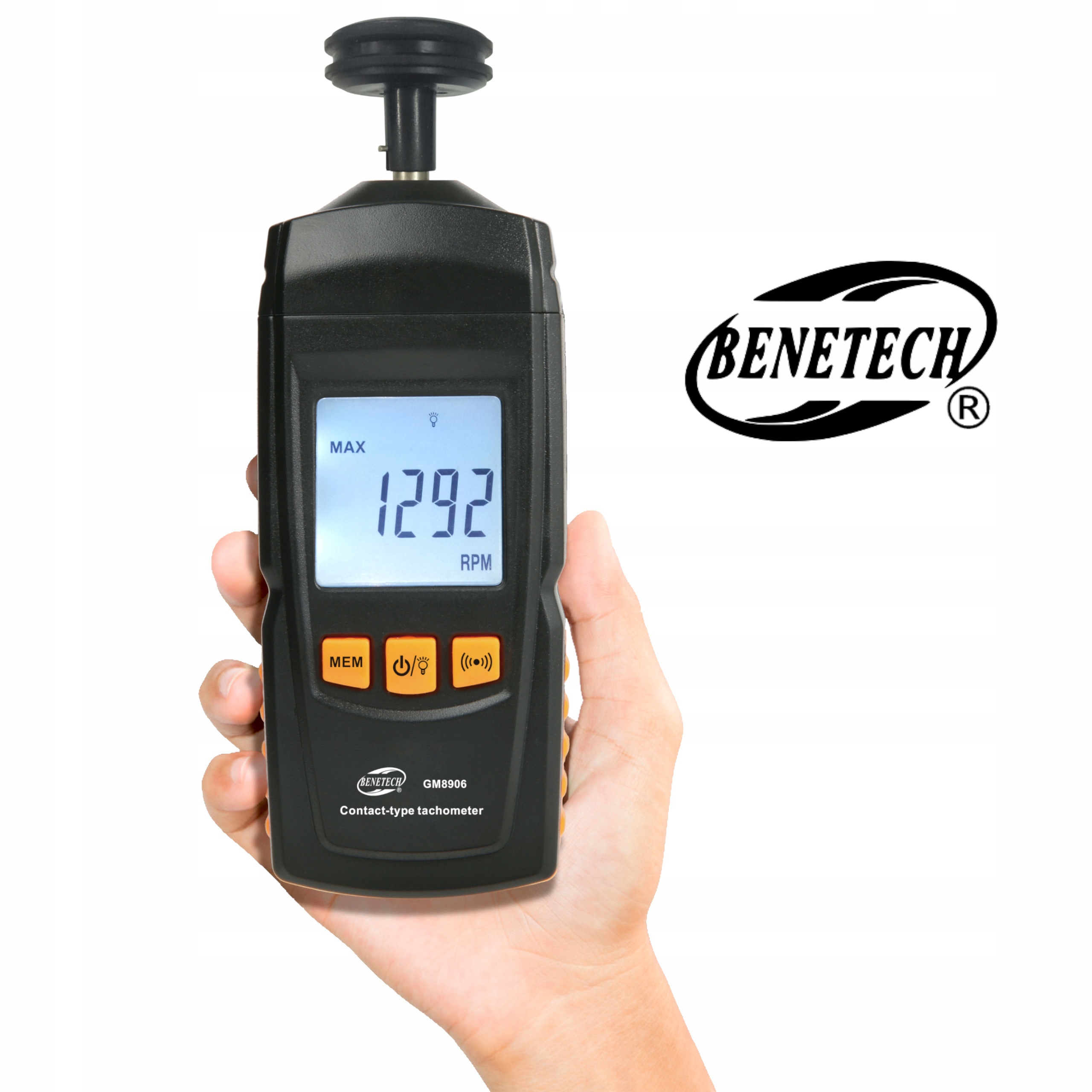 Tachometr Cyfrowy Miernik Prędkości Liniowej Obrotów Obrotomierz 19999 RPM Marka Benetech