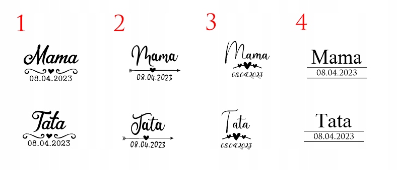 OSZUKANE KIELISZKI do wódki 15ml pozłacane GRAWER Mama Tata dla rodziców Rodzaj szkło