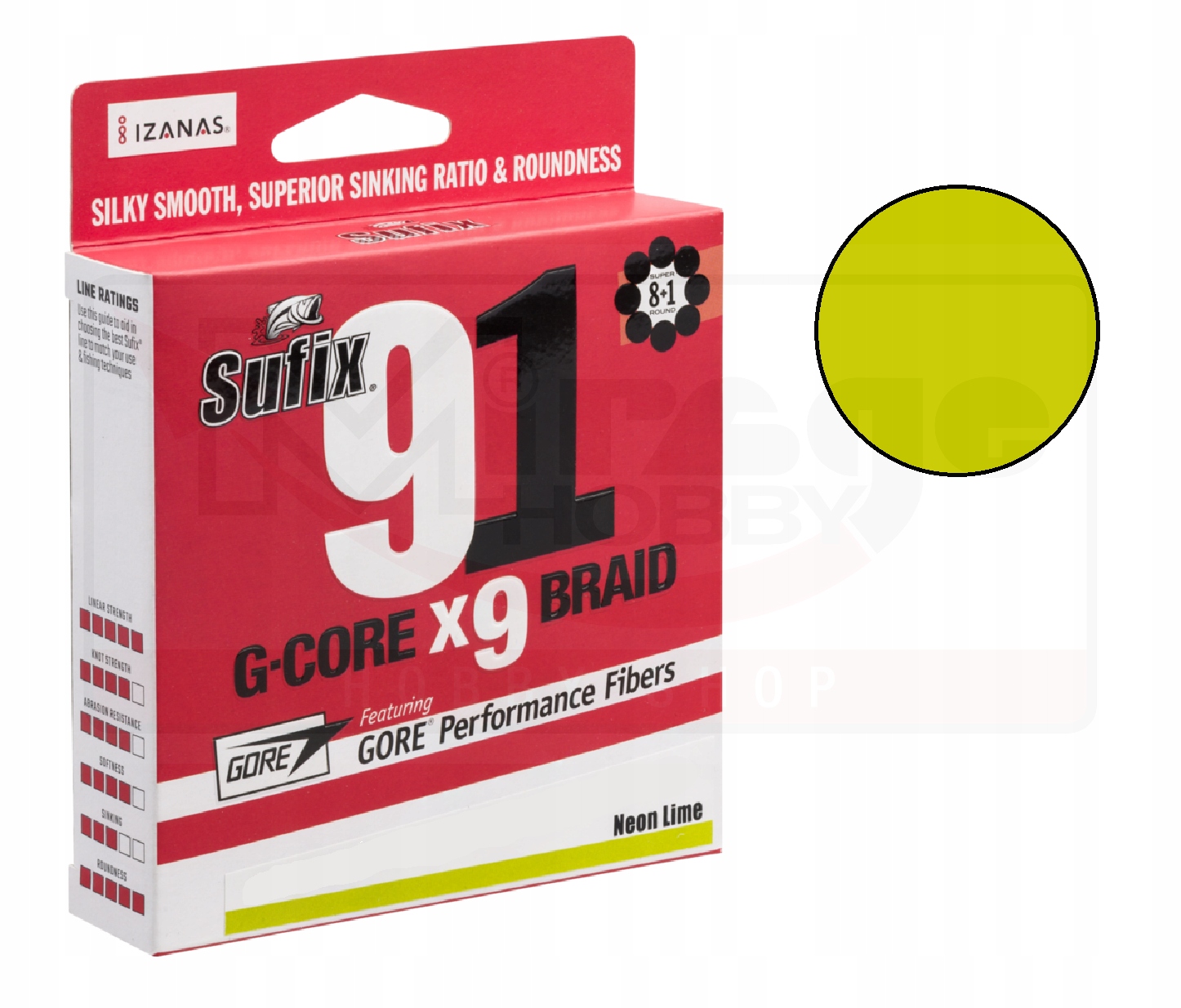 Plecionka Sufix 91 G-Core x9 Braid 0,104mm (150m)