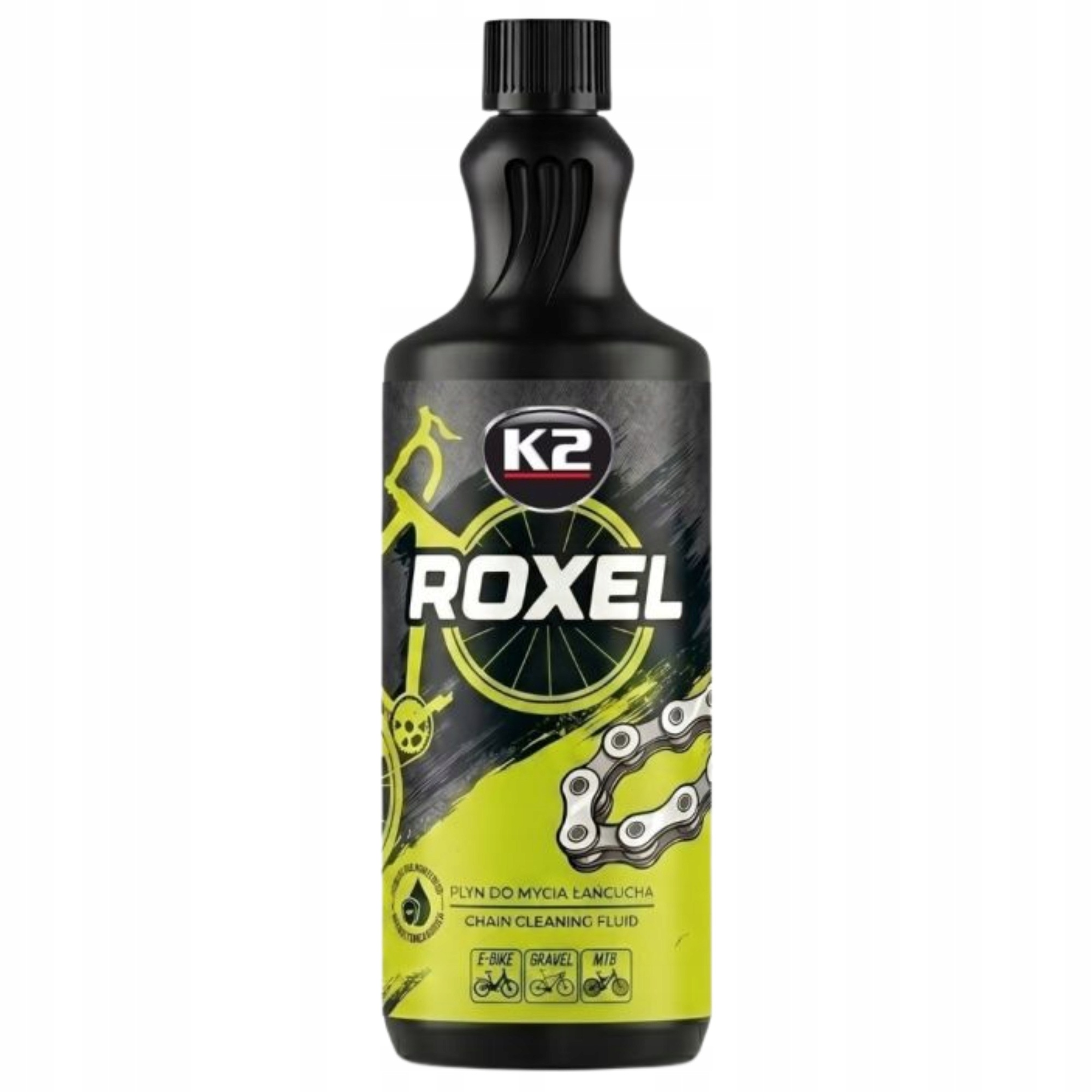 Płyn środek czyszczenia łańcucha rowerowego odtłuszczacz K2 Roxel 1l