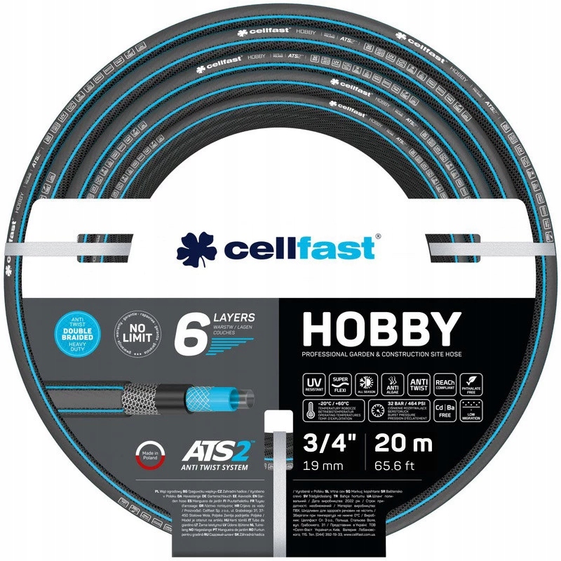 Wąż Ogrodowy Hobby ATS2 3/4'' 20m Cellfast 16-222