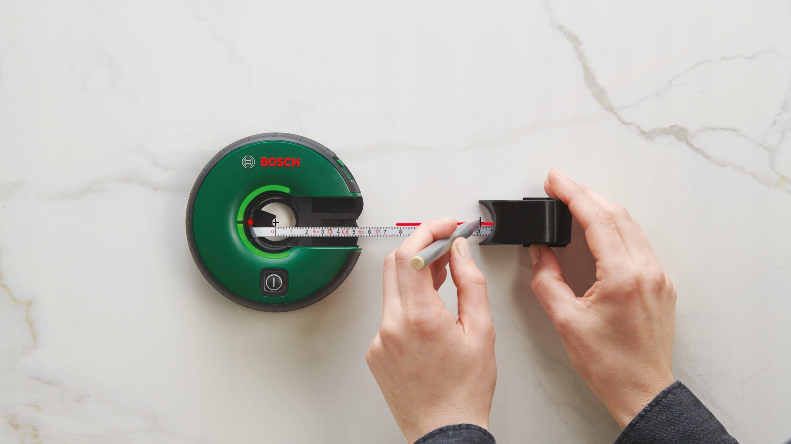 BOSCH ATINO LASER LINIOWY 1,7m + TAŚMA MIERNICZA Model 0603663A00