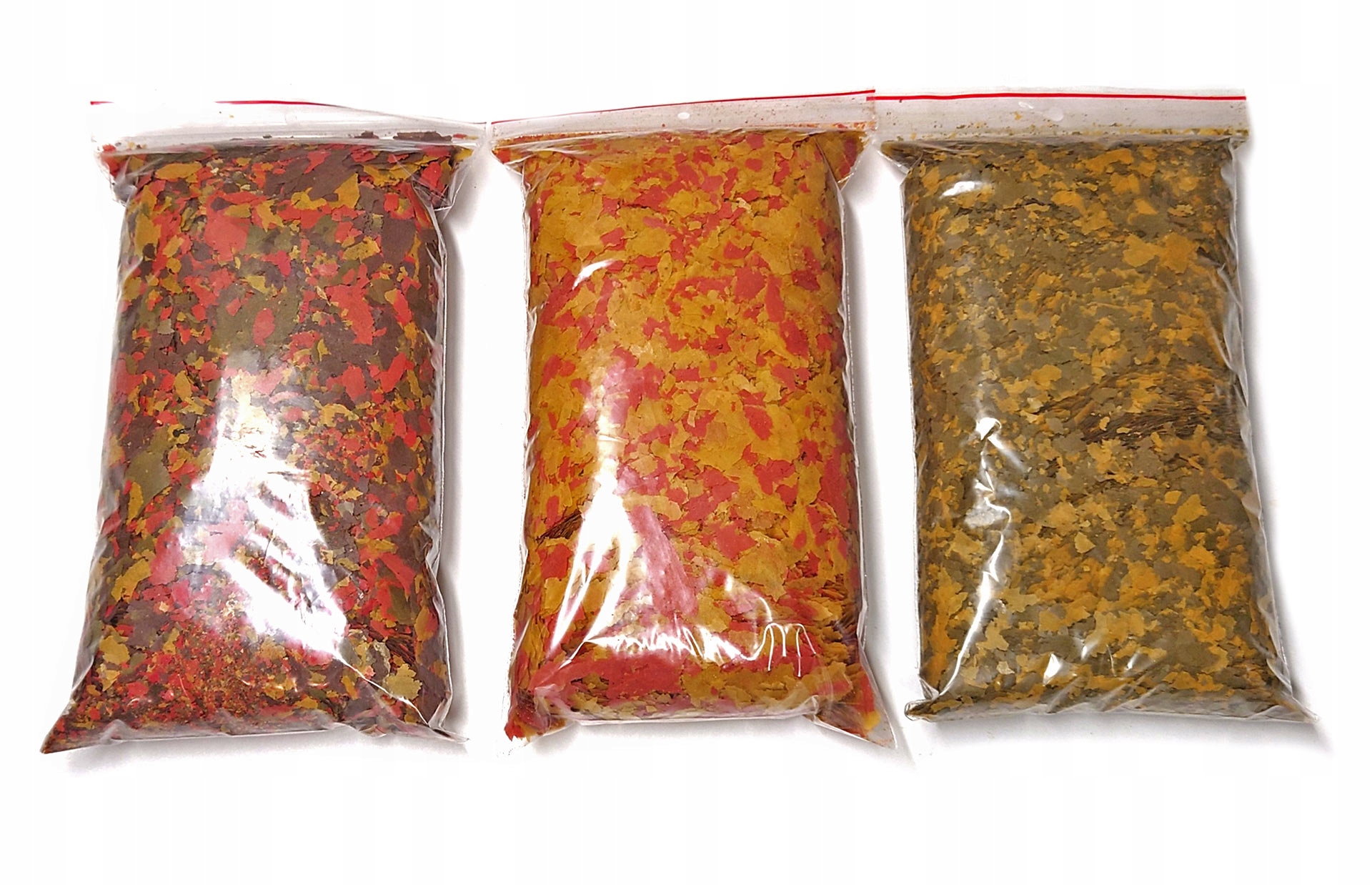 Glopex Zestaw Basic Mix, Eigelb Mix, Vegetal Mix - płatki dla ryb 600g 3x1L