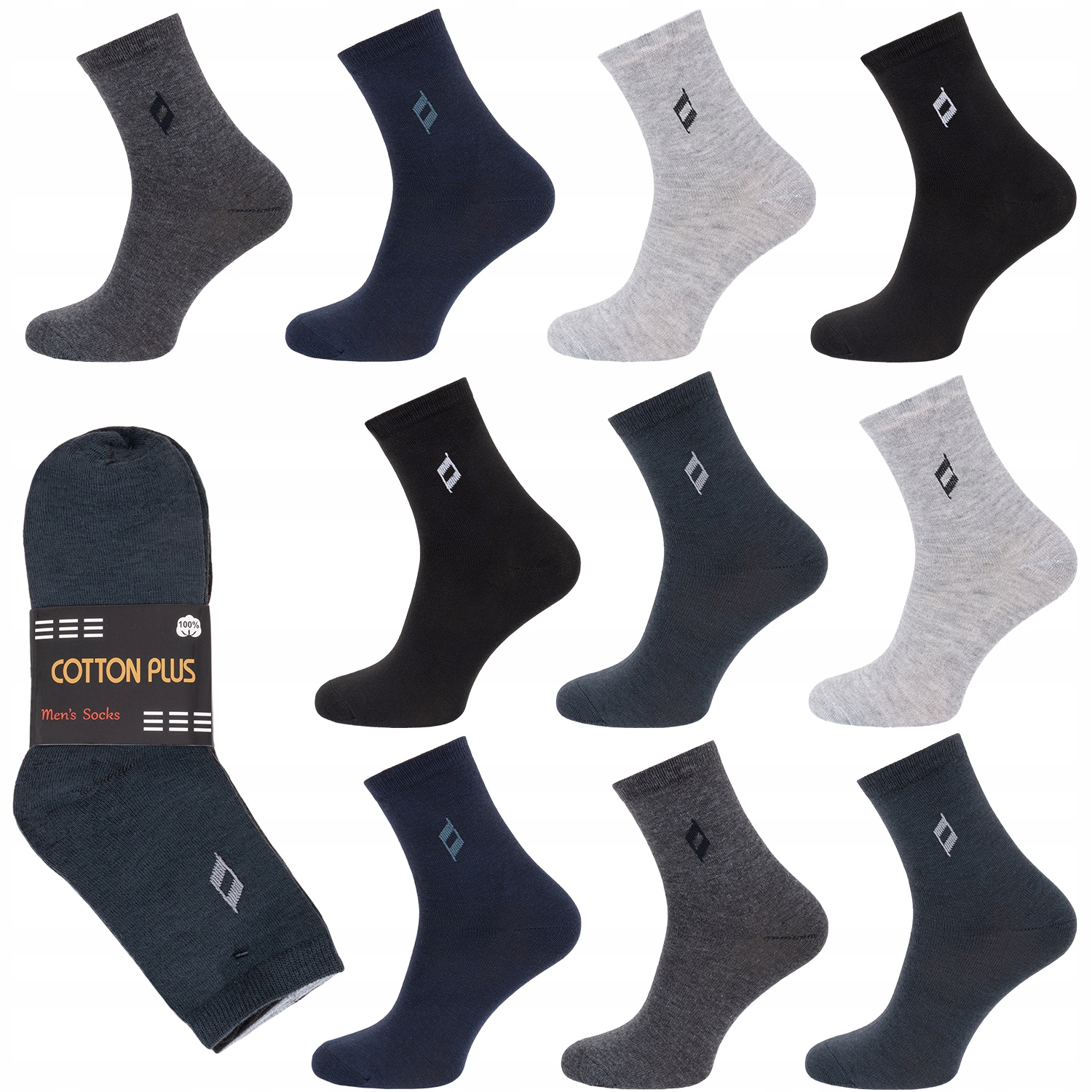 

10x Skarpety Bawełniane Męskie Kolor MIX 43-46