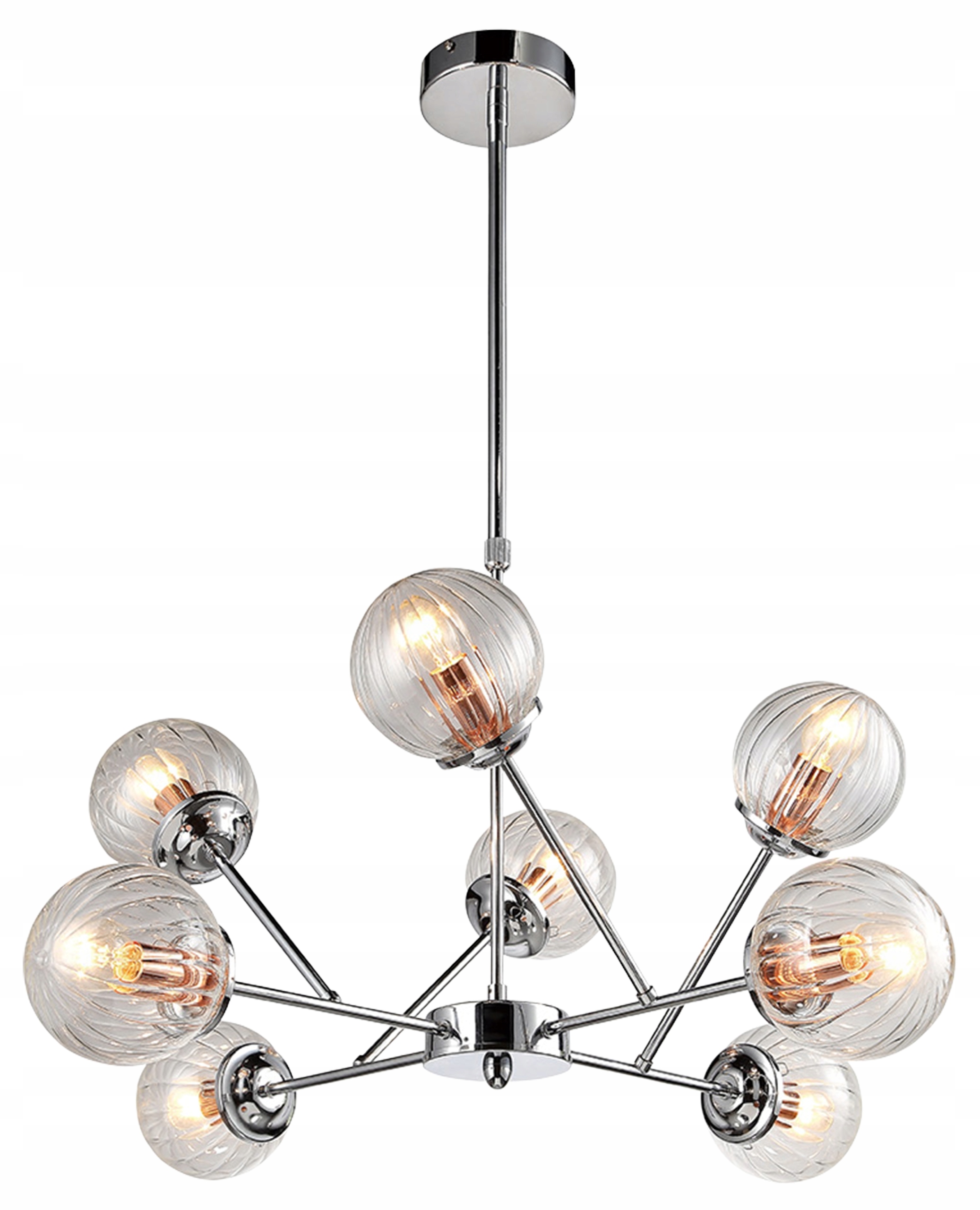 Sklenené závesné svietidlo 8X40W E14 Best Candellux