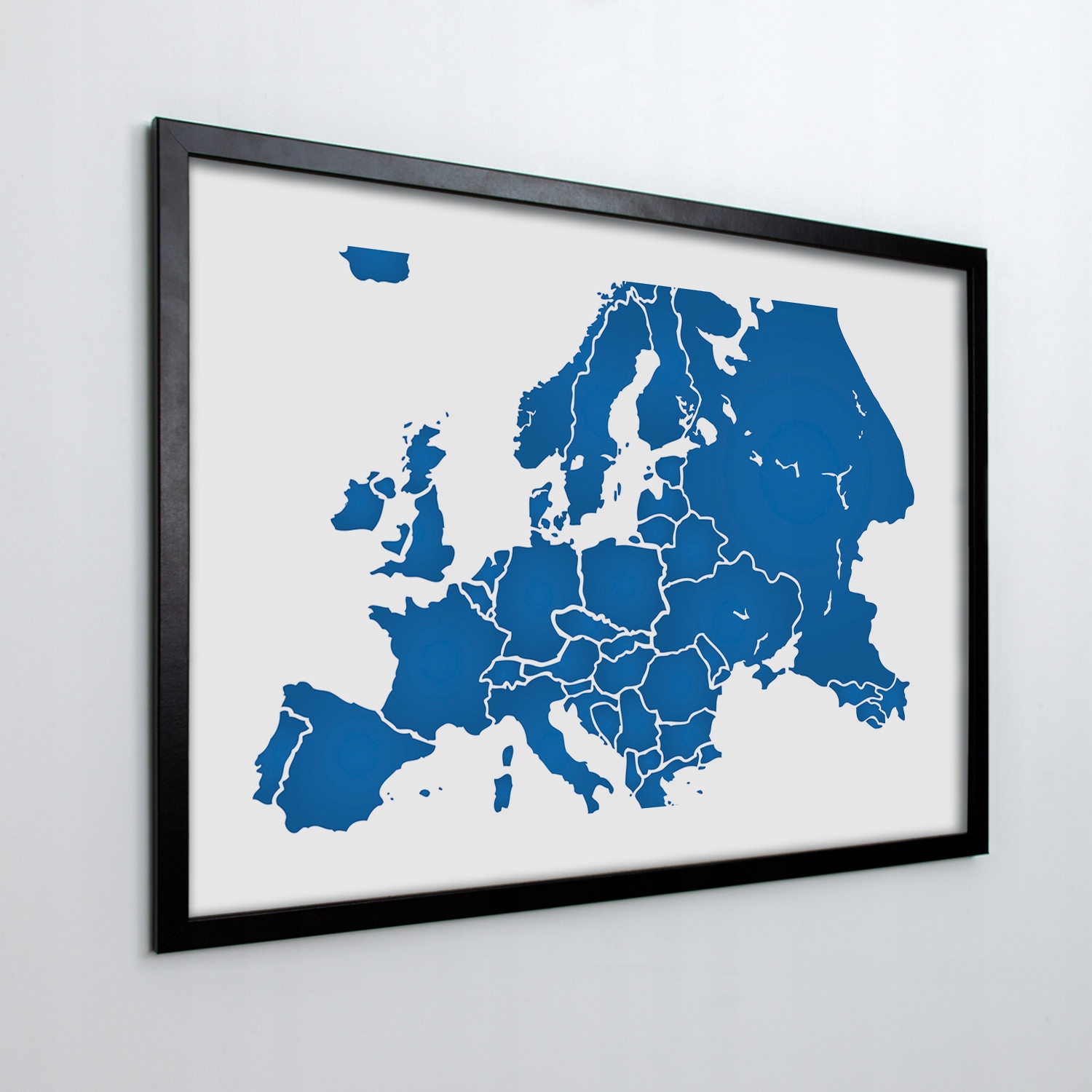 Obraz v rámu na zeď Mapa Evropa Unie 100x70 cm