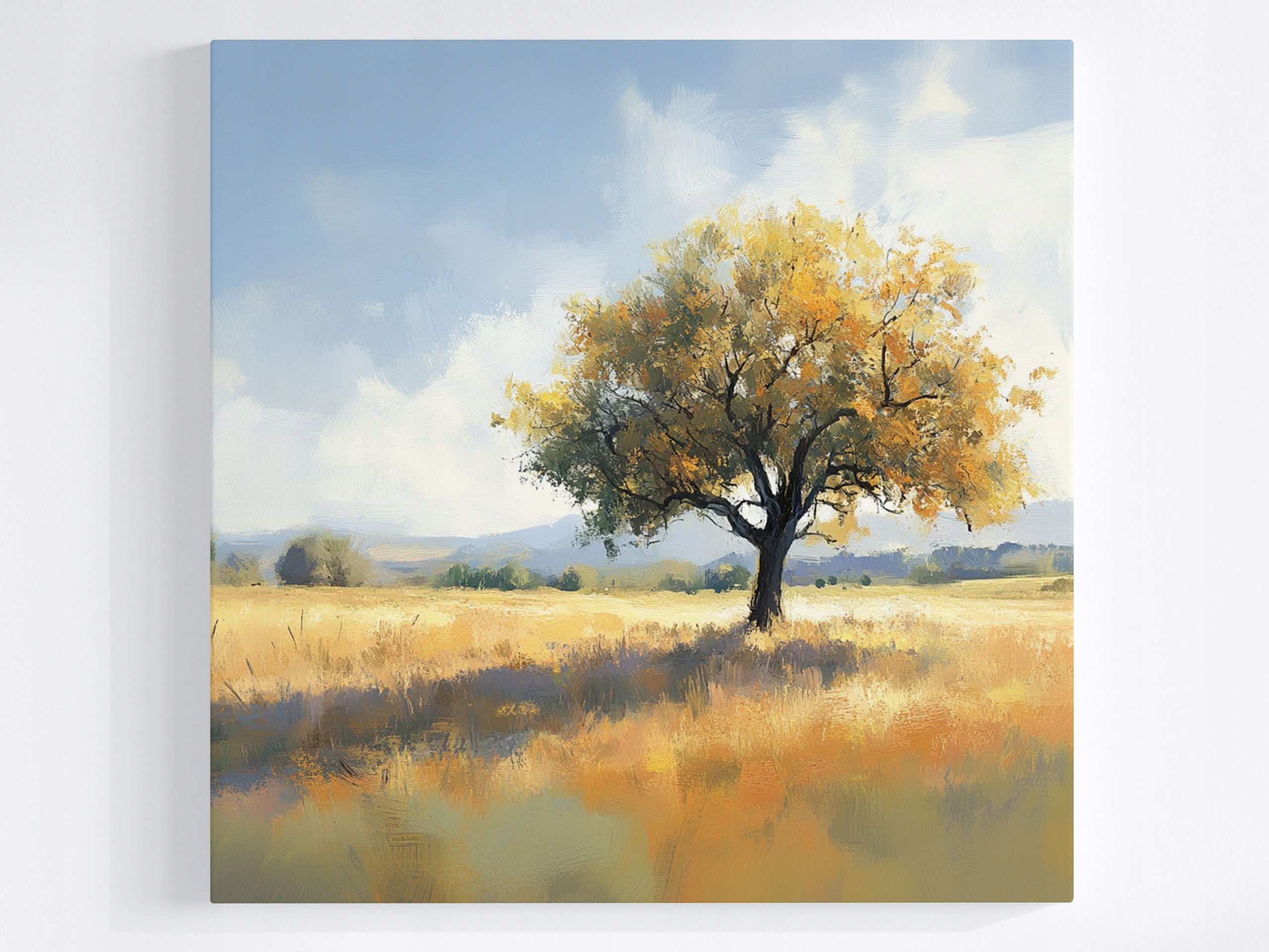 Obraz Na Plátně Canvas Krajina Venkovní Dřevo Louka Jaro 80x80