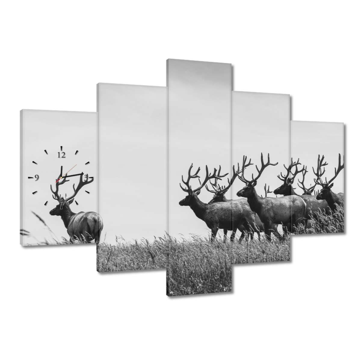 Nástenné hodiny 150x105 Stádo jeleňov